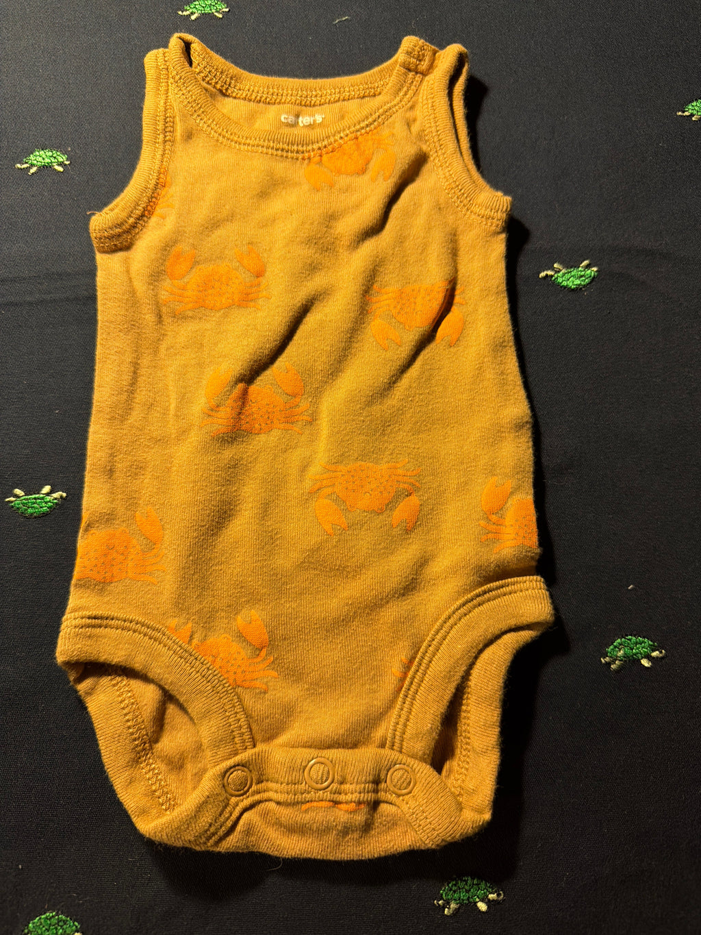 Carter's All-Over Crab Print Sleeveless Bodysuit – Newborn (0M)