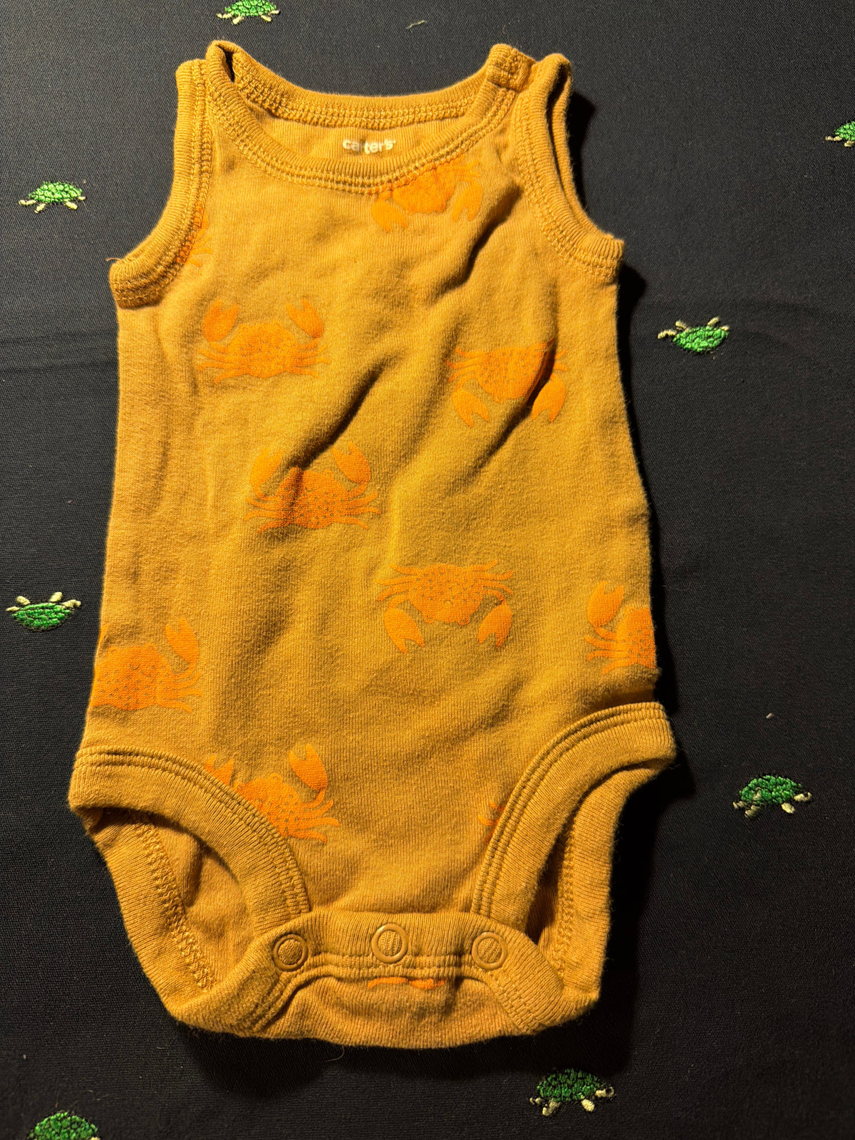 Carter's All-Over Crab Print Sleeveless Bodysuit – Newborn (0M)