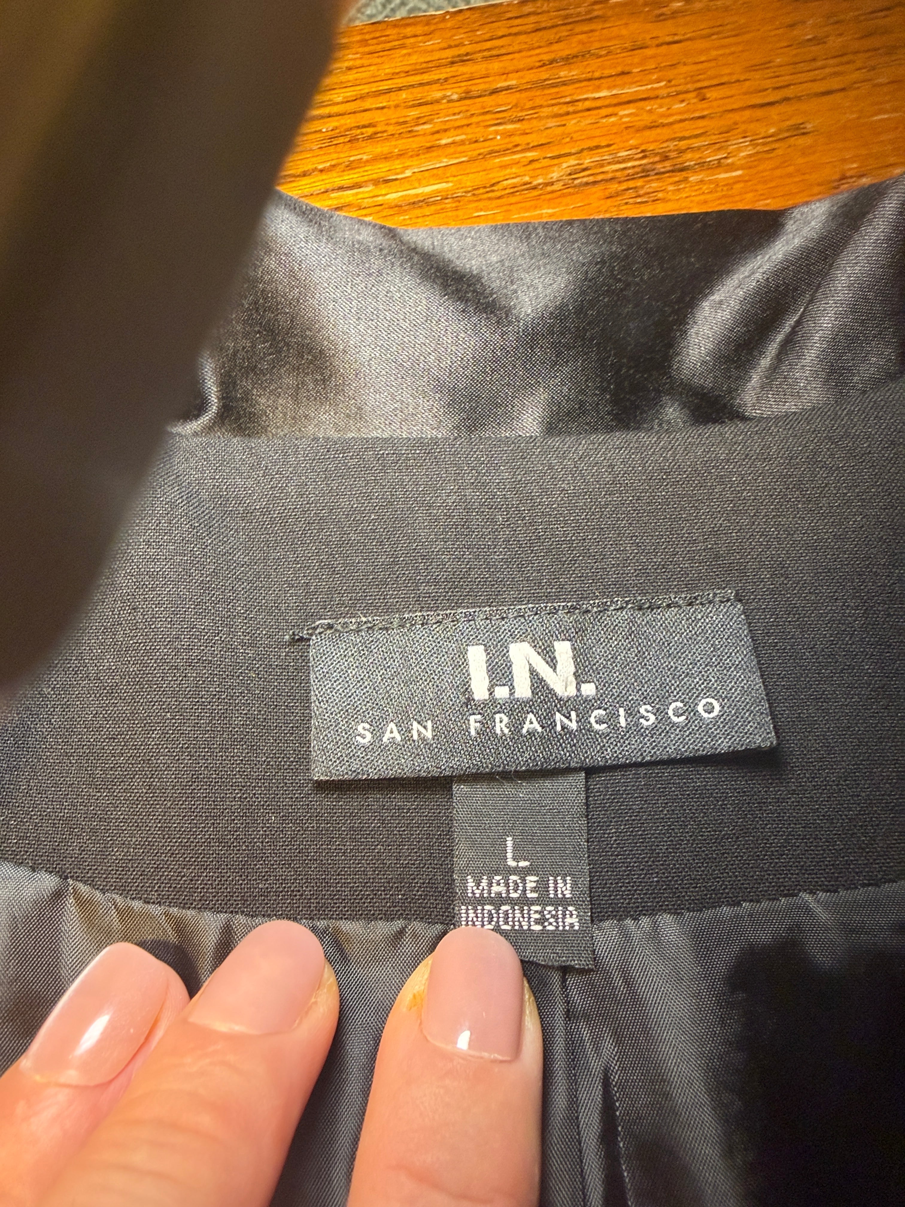 I.N. San Francisco Satin-Trim Blazer – Size Large