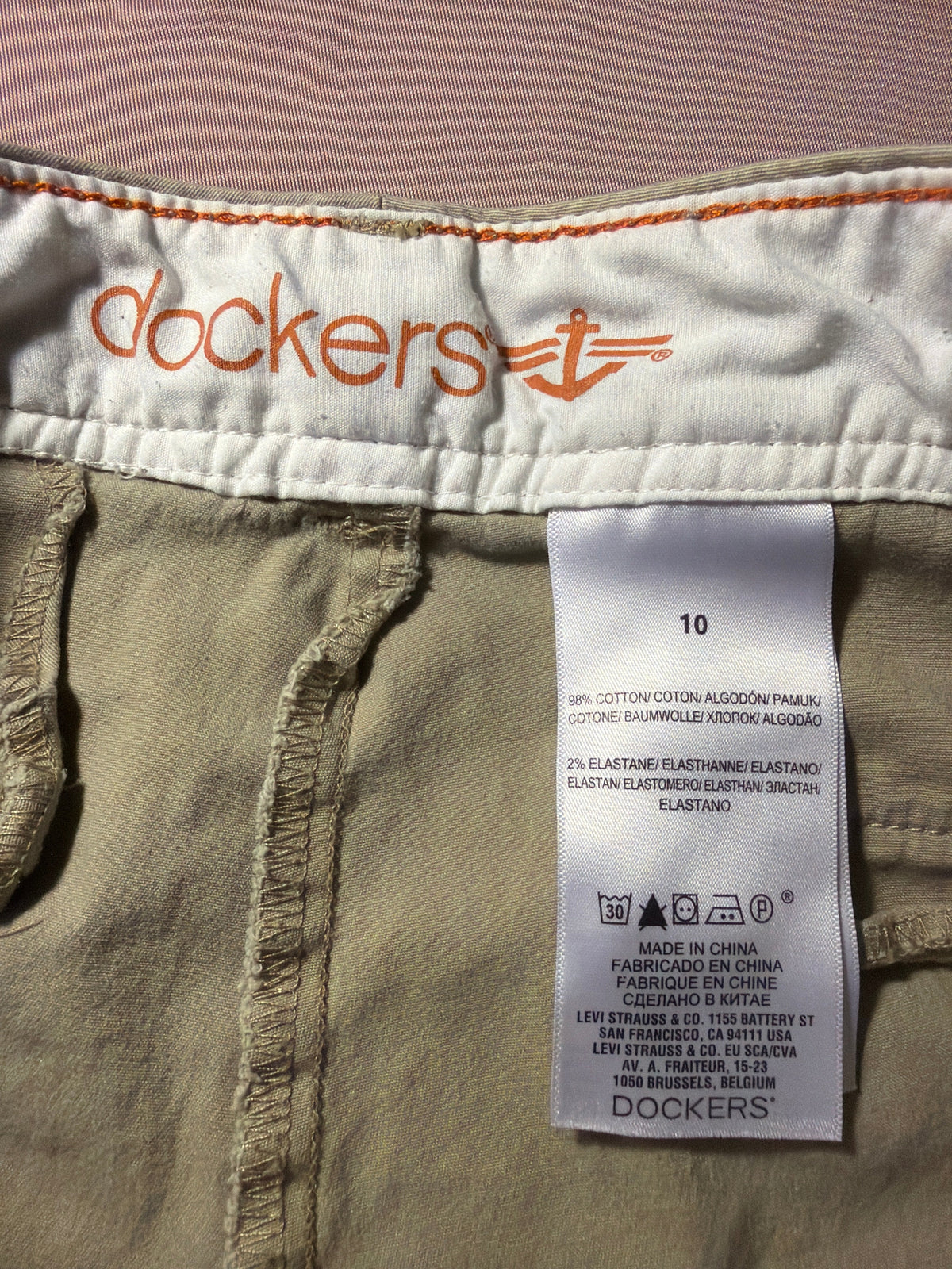 Dockers Khaki Cargo Shorts | Size 10