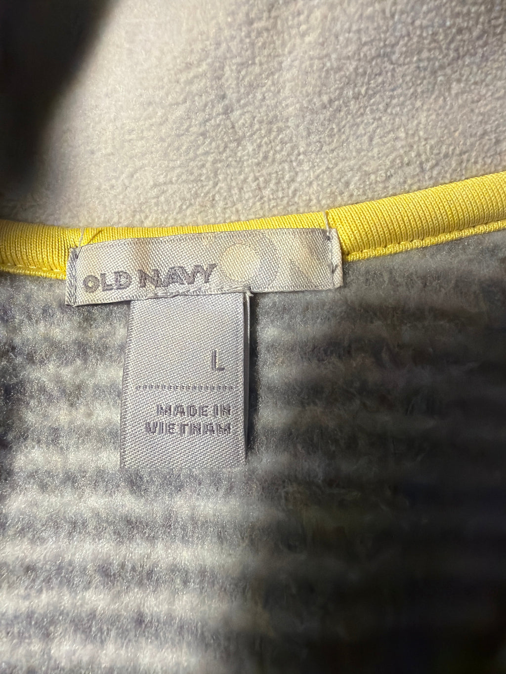 Old Navy Striped Fleece Zip-Up Vest – Size L