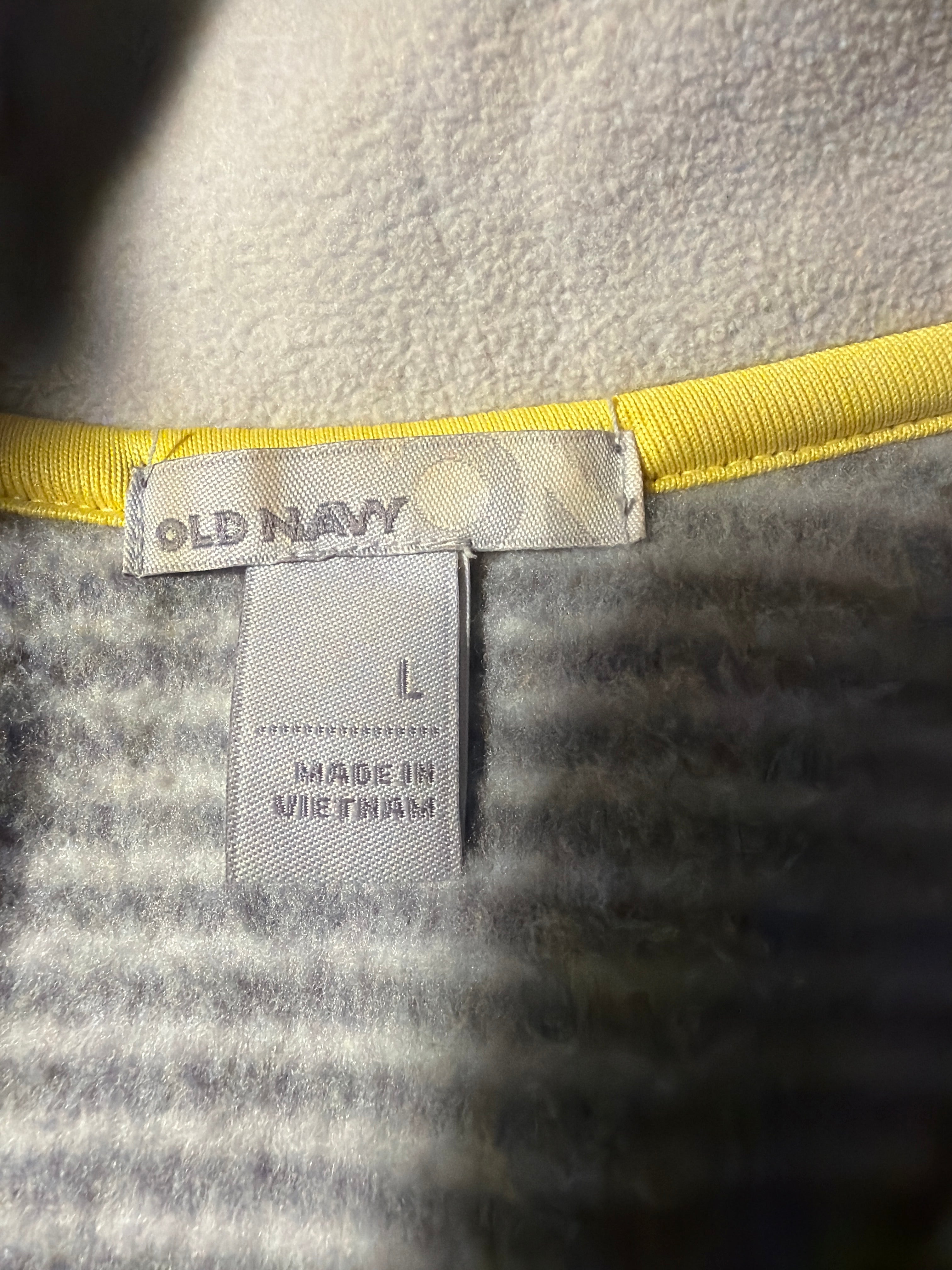 Old Navy Striped Fleece Zip-Up Vest – Size L