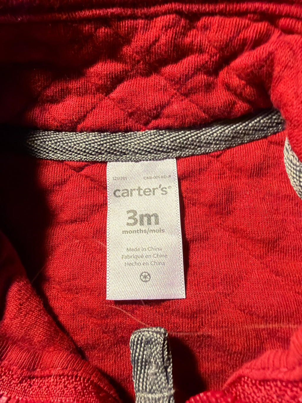 Carter's "Little Hero" Quilted Zip-Up Vest – 3 Months
