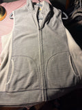 Old Navy Striped Fleece Zip-Up Vest – Size L
