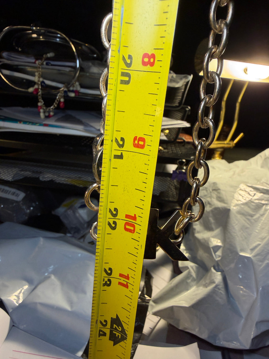 Michael Kors Gold-Tone MK Logo Chain — Belt or Bag Strap