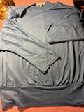 Perception Concept Steel Blue Long Sleeve Top with Elastic Hem | Size S