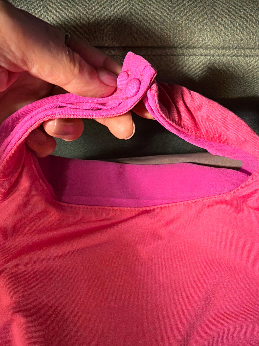 Hot Pink Halter Midi Dress
