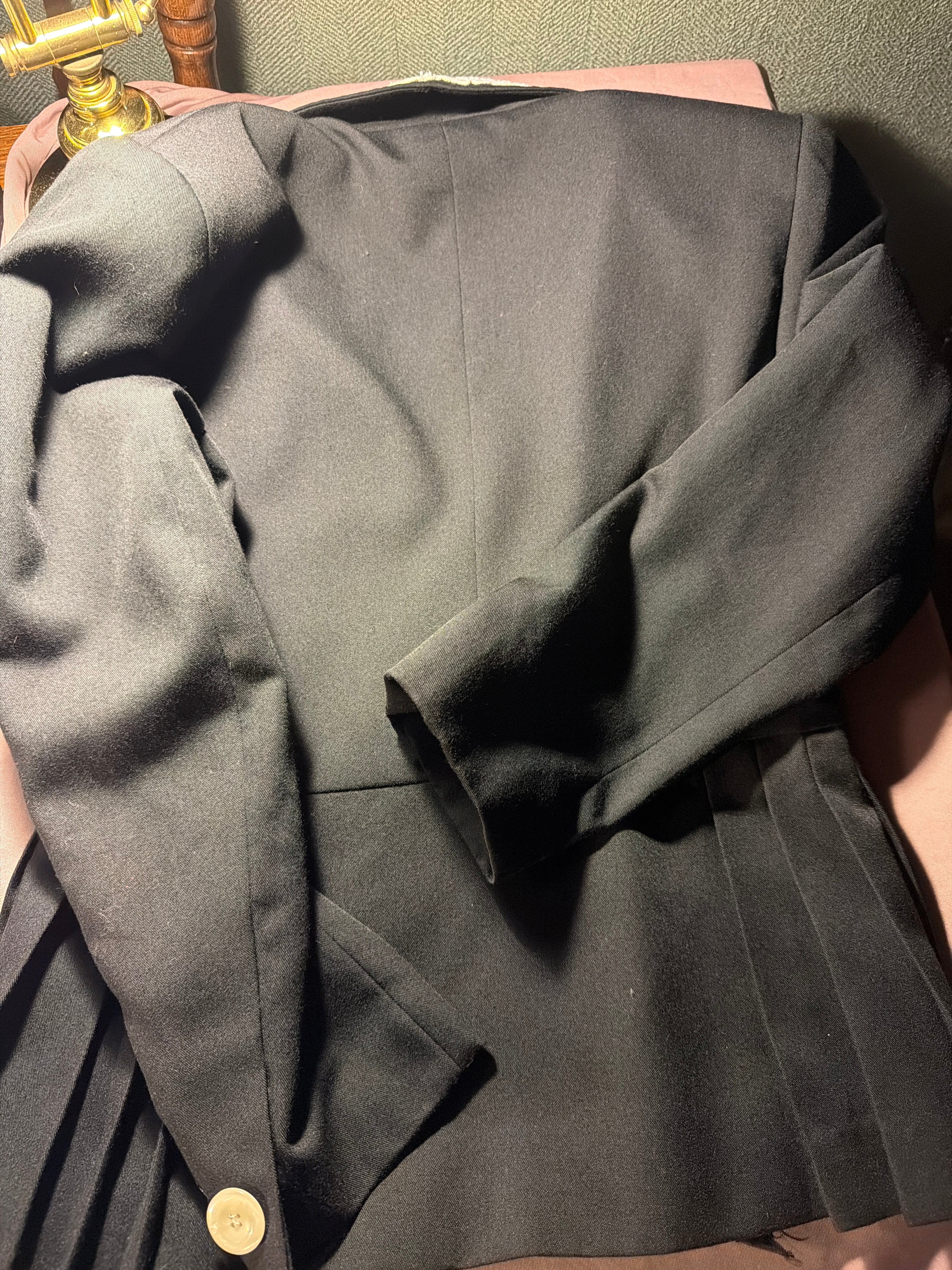 Michelle Stuart Double-Breasted Peplum Blazer 10