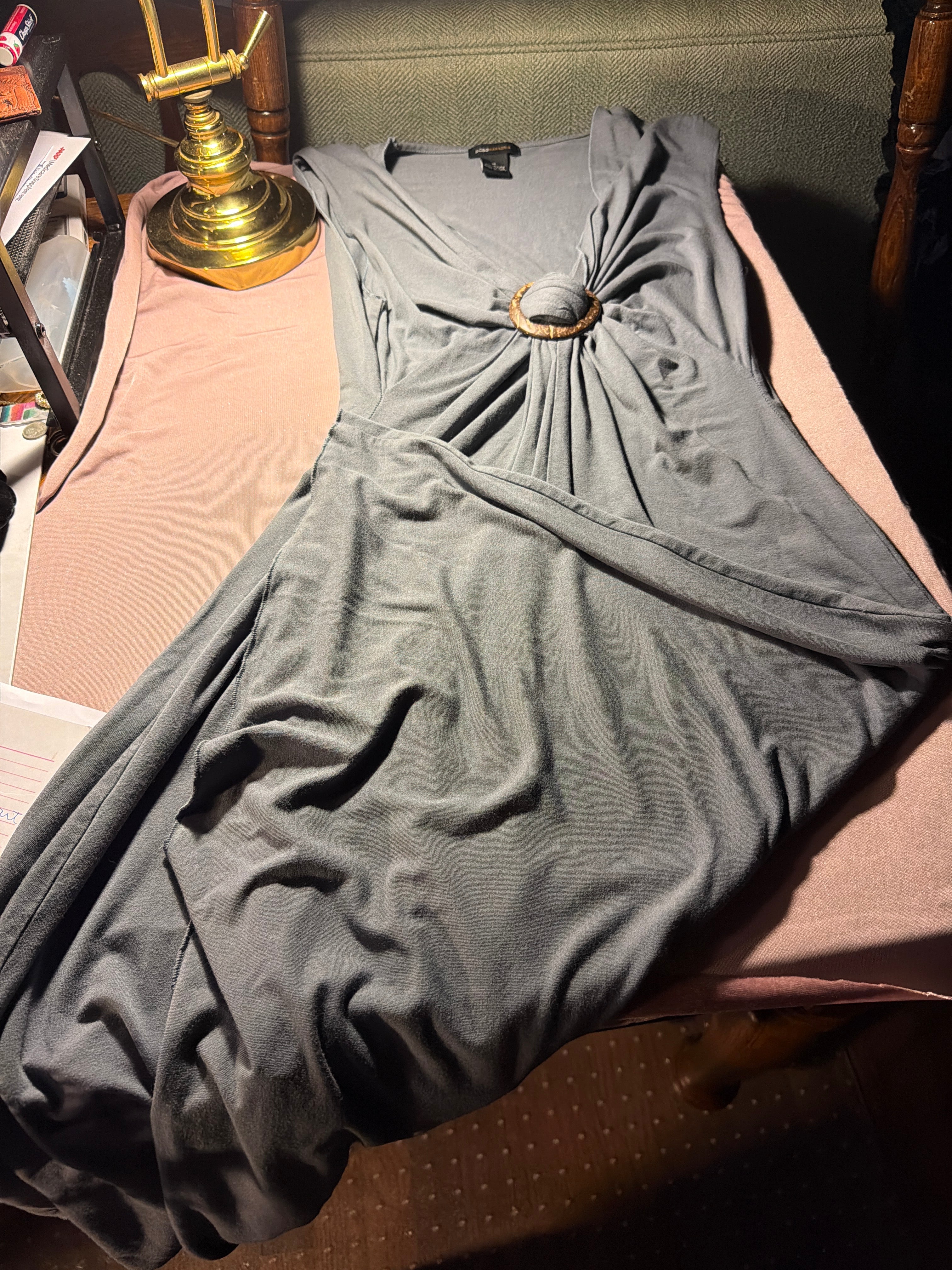 BCBG Max Azria Gray Maxi Dress – Size XL