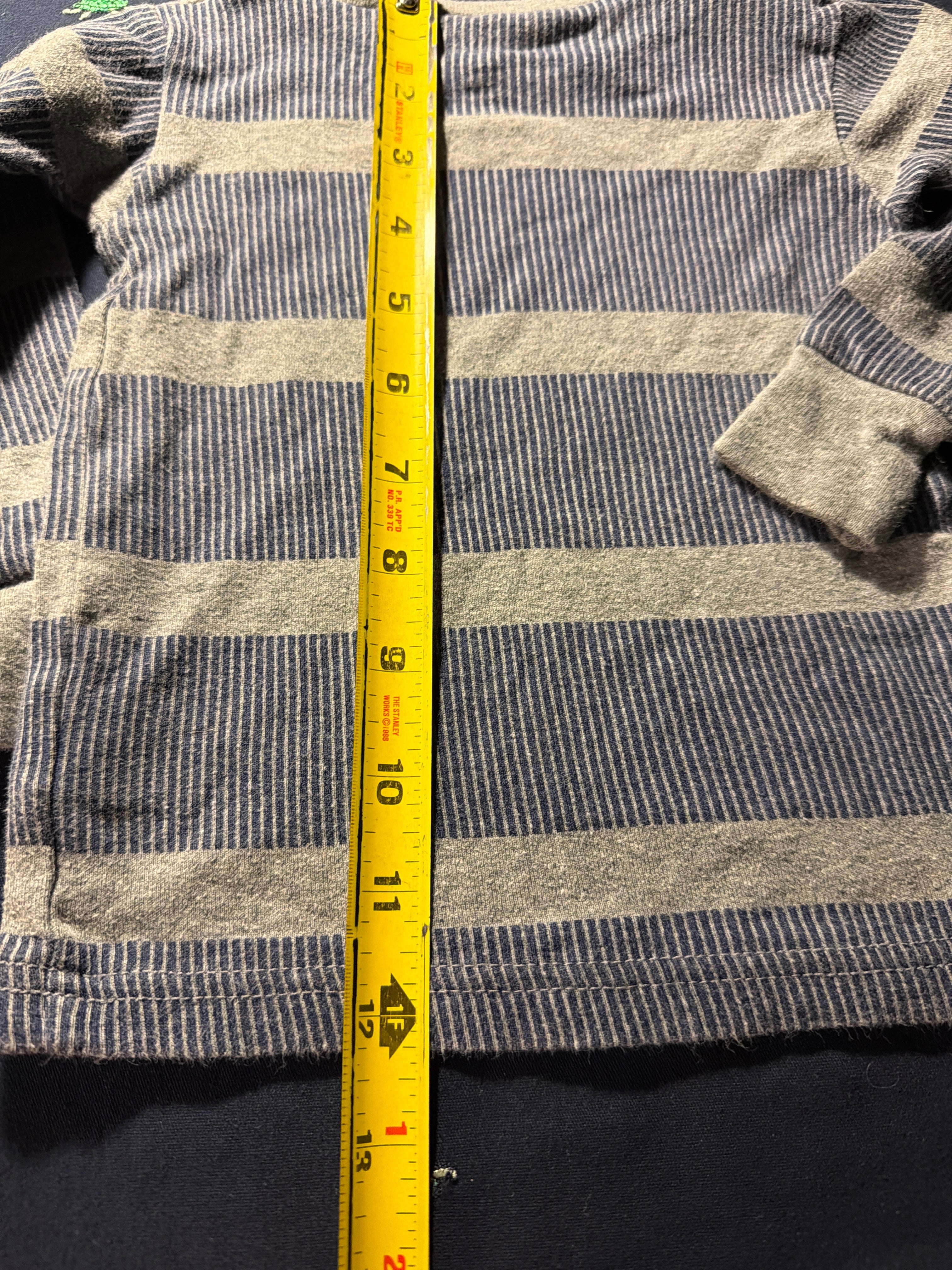 Just One You by Carter's Baby Striped Thermal Long-Sleeve Top – Gray/Navy – Size 18M