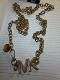 Michael Kors Gold-Tone MK Logo Chain — Belt or Bag Strap