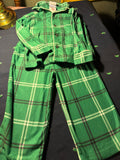 Toddler Green Plaid Fleece Pajama Set – 3T