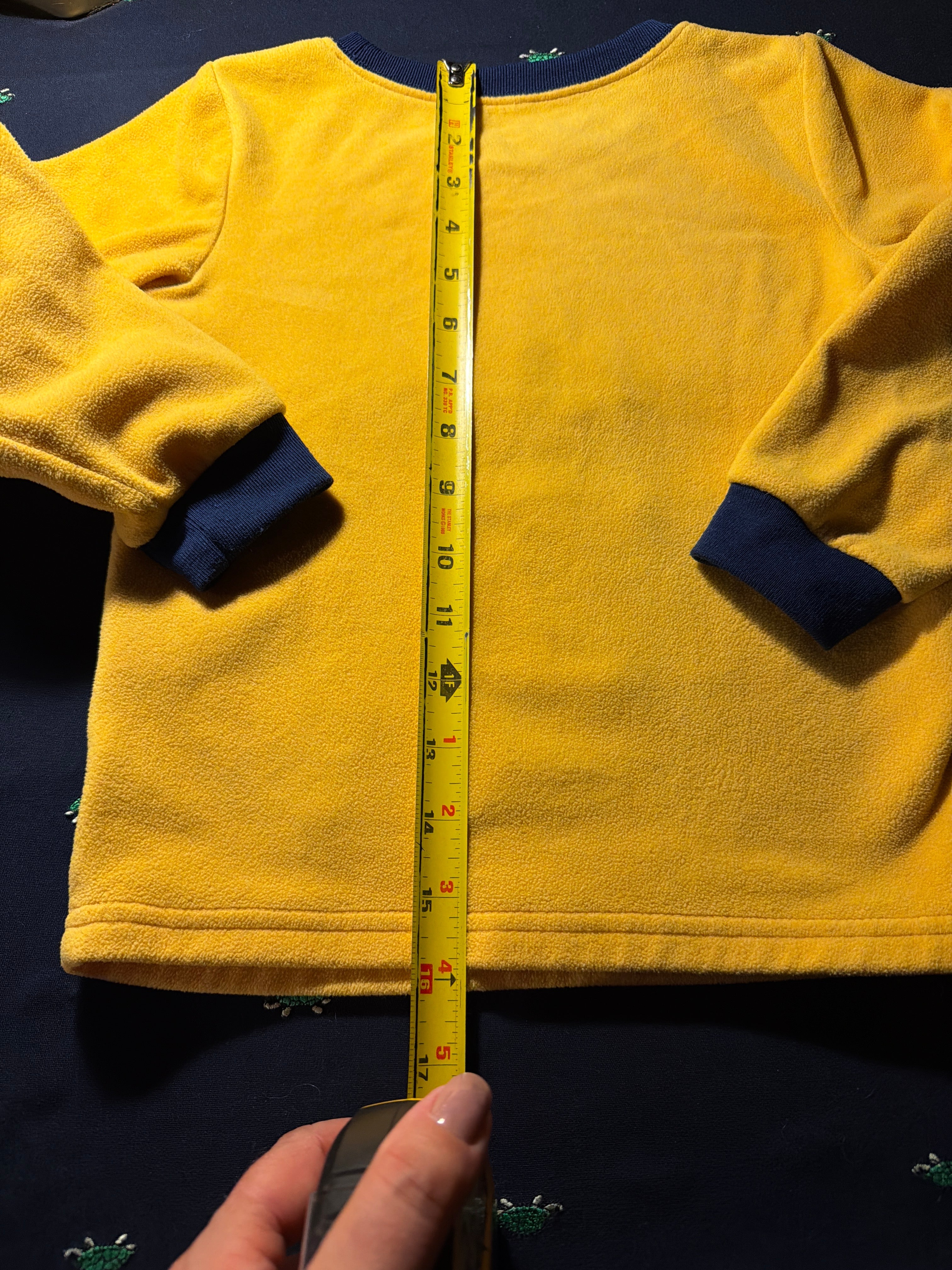 Carter's Kids Monster Truck Fleece Top – Yellow/Navy – Size 5/5A