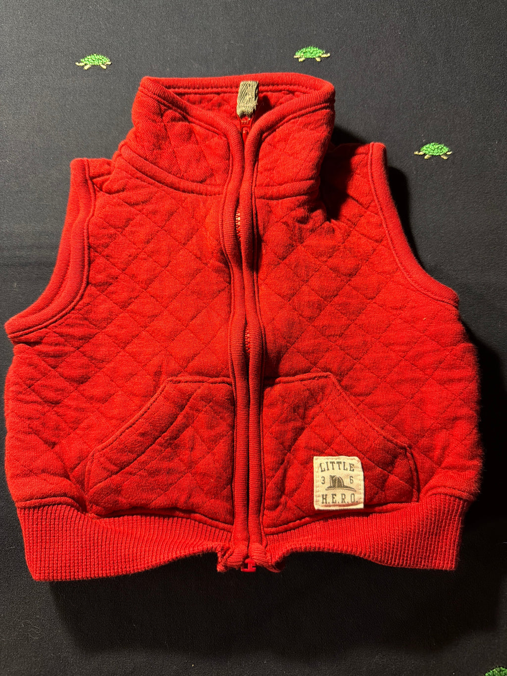Carter's "Little Hero" Quilted Zip-Up Vest – 3 Months