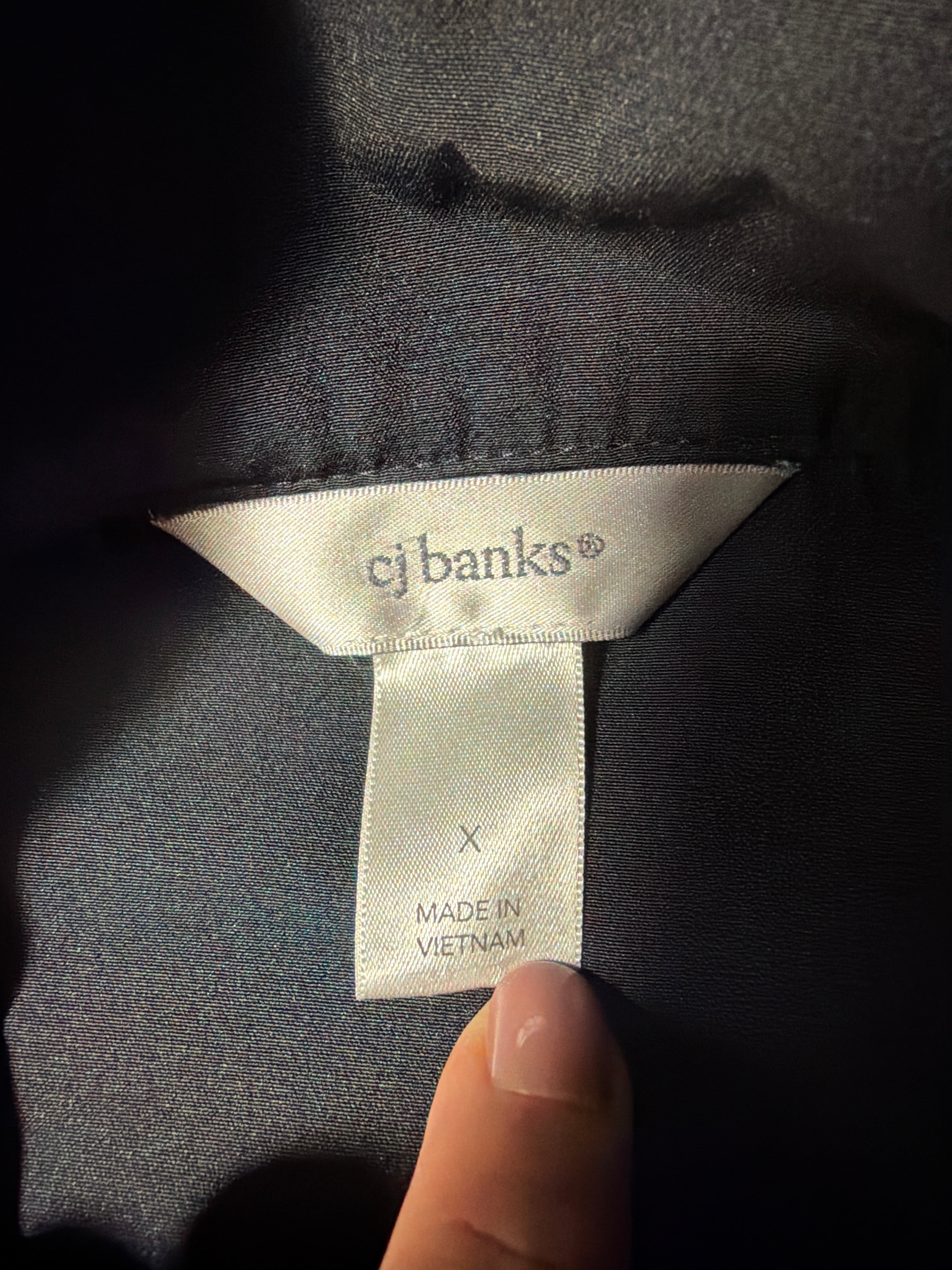 CJ Banks Charcoal Zip-Up Vest – Size X