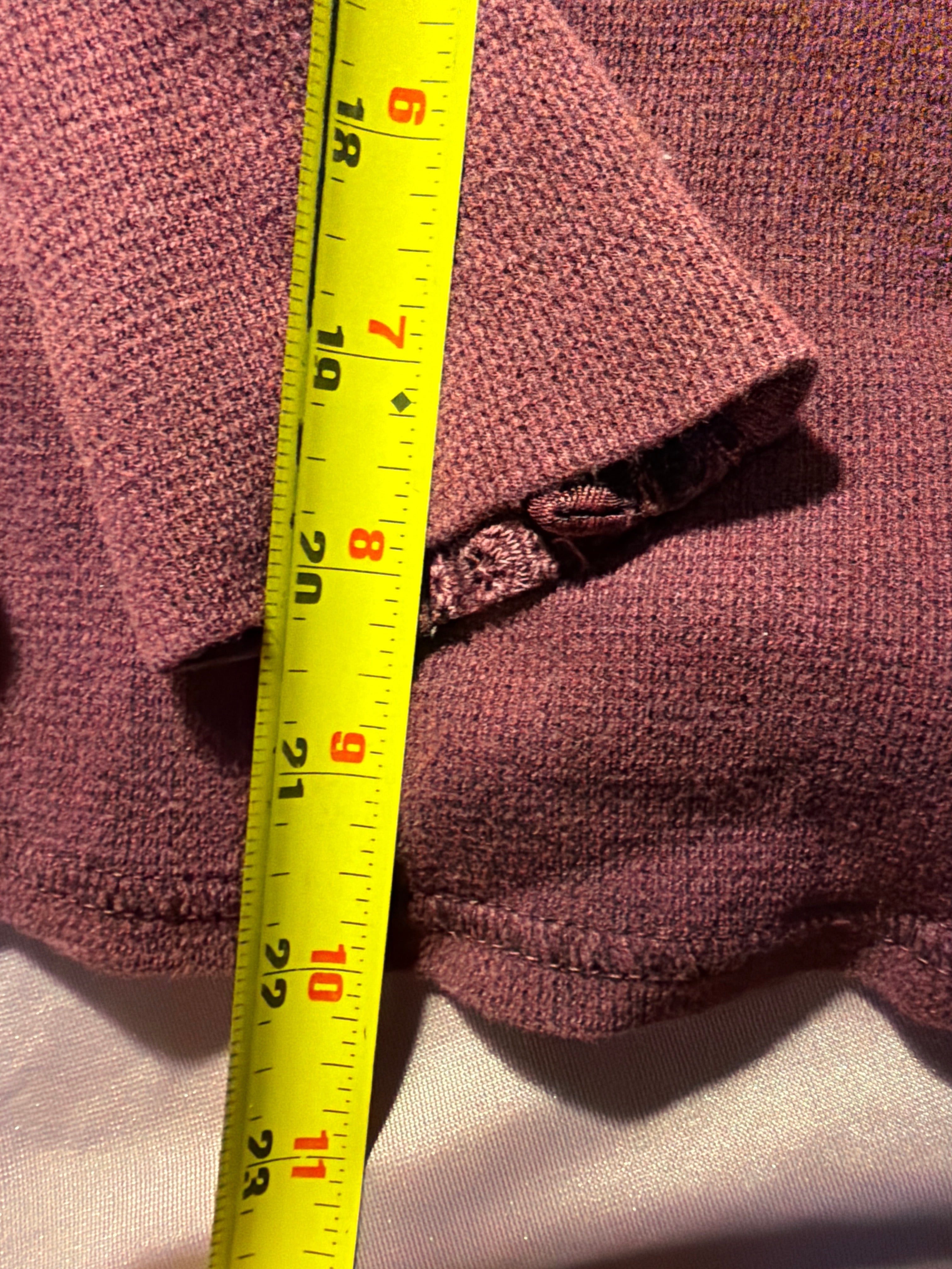 Lucky Brand Lace Thermal Henley Top – Mauve/Plum, Size M