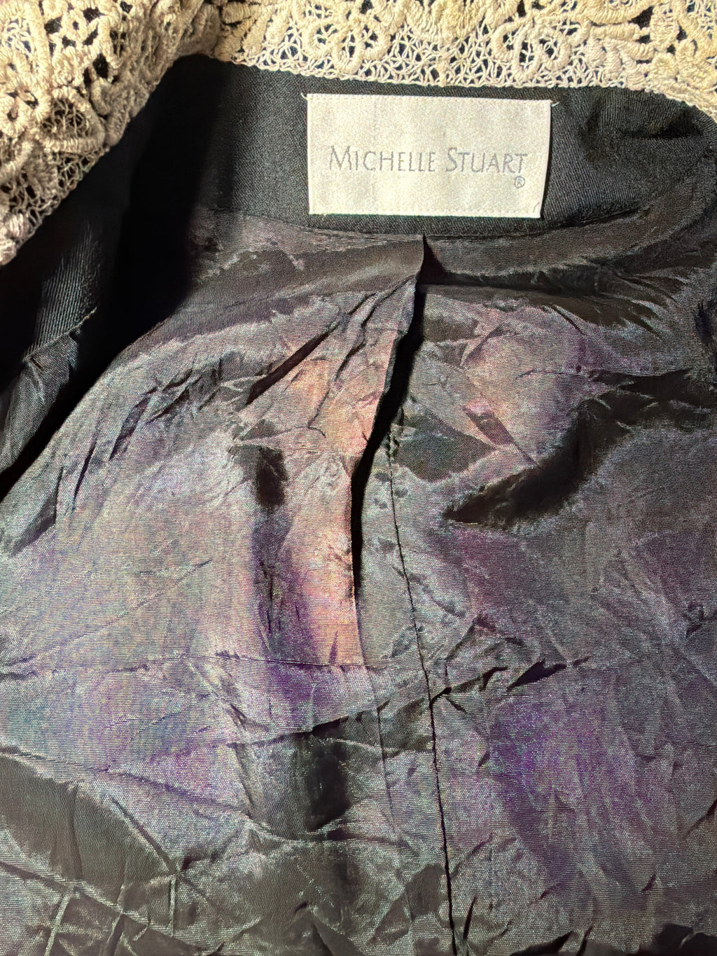 Michelle Stuart Double-Breasted Peplum Blazer 10