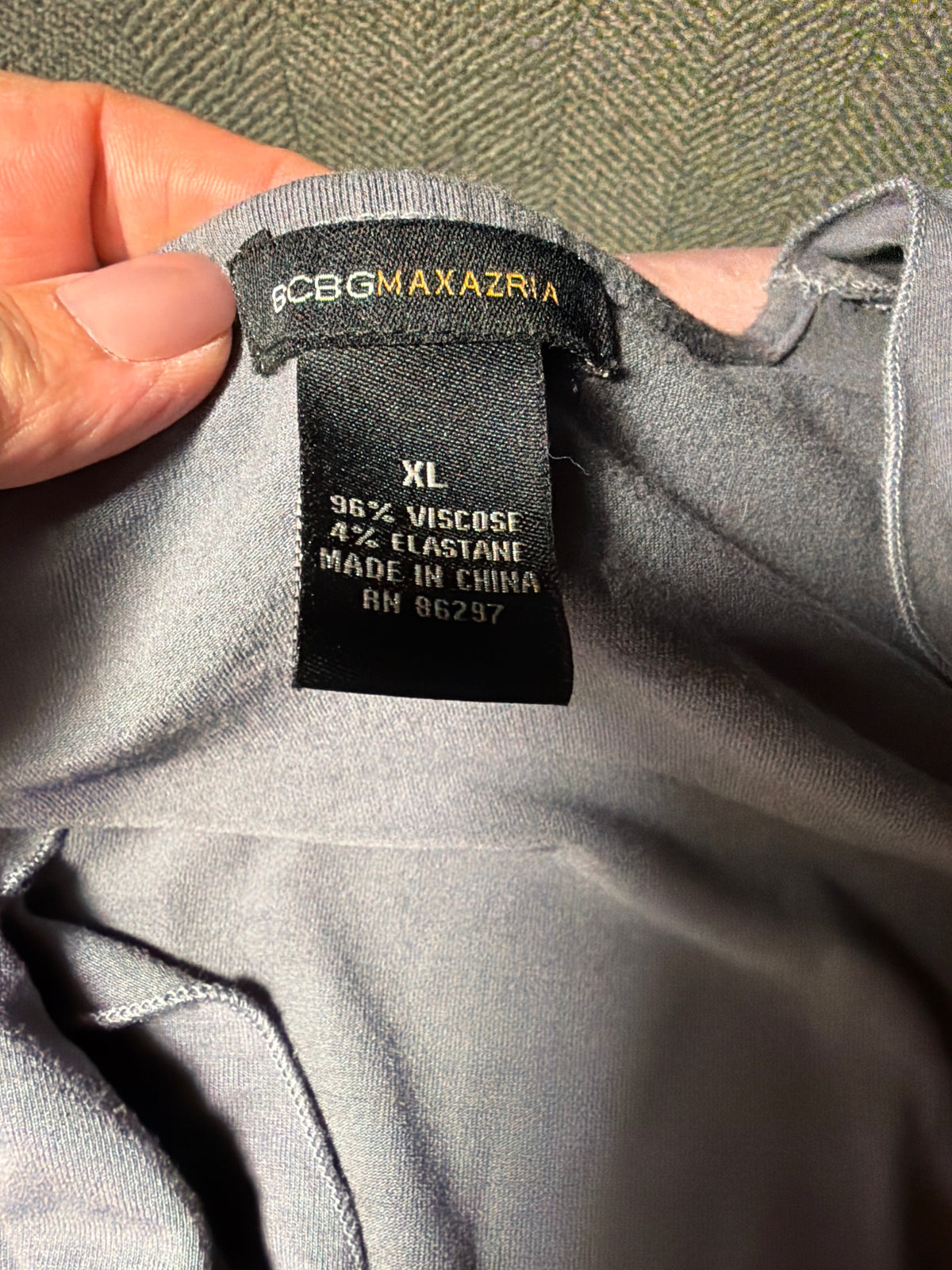 BCBG Max Azria Gray Maxi Dress – Size XL