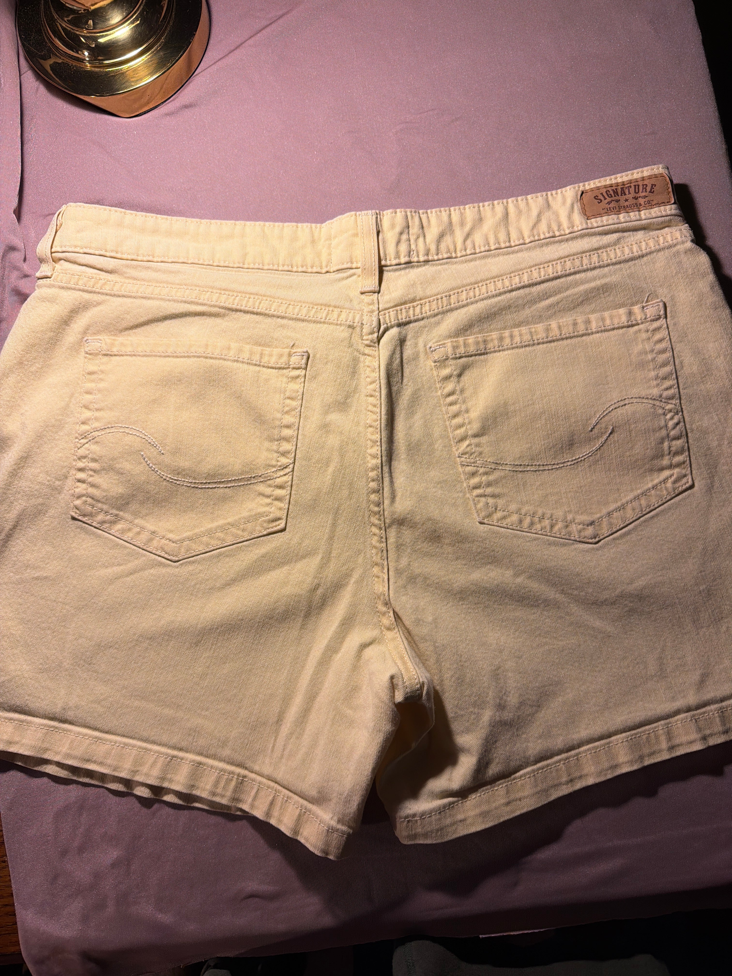 Signature by Levi Strauss & Co. Cream Denim Short