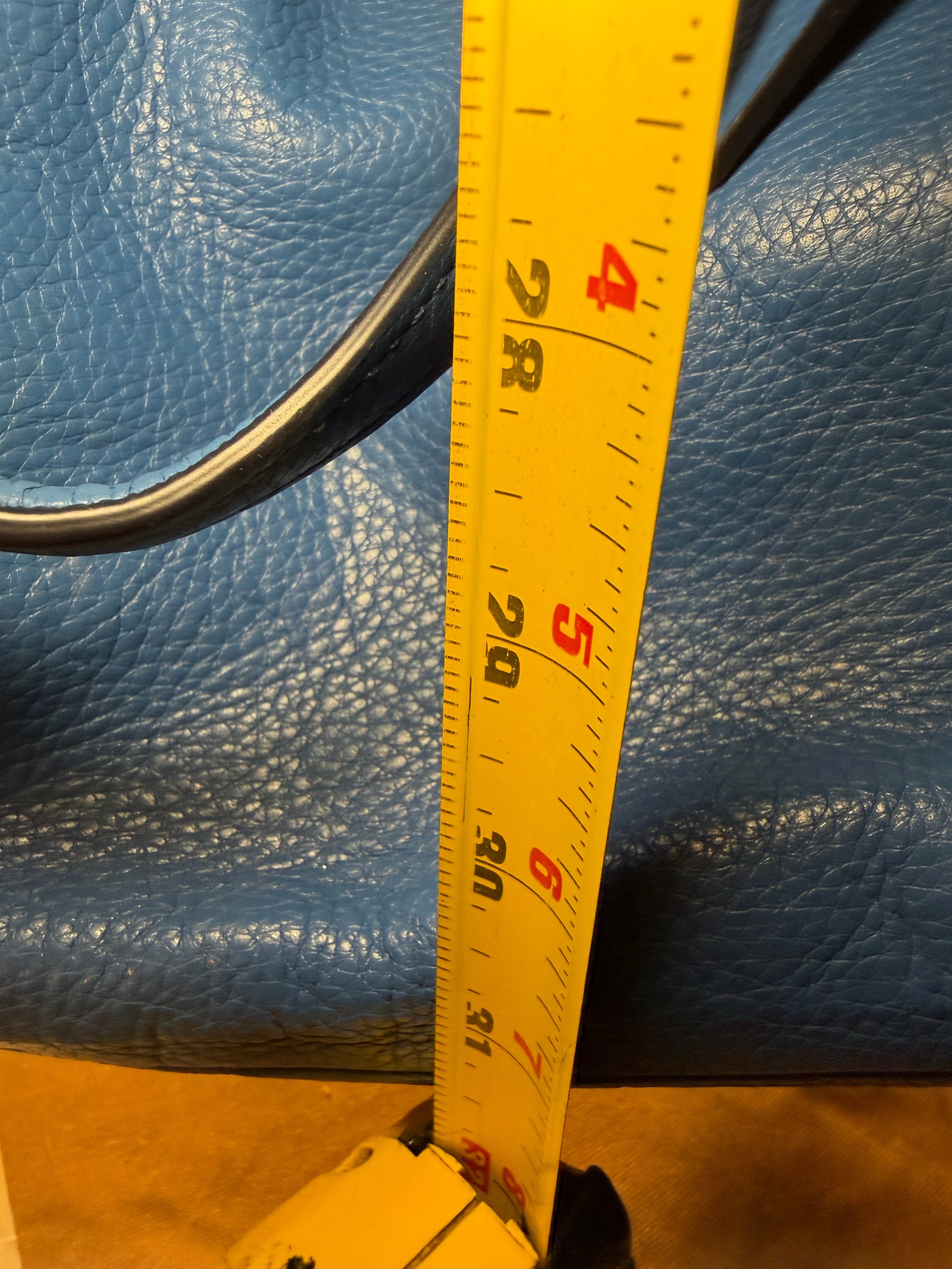 Coach New York Blue Pebbled Leather Satchel