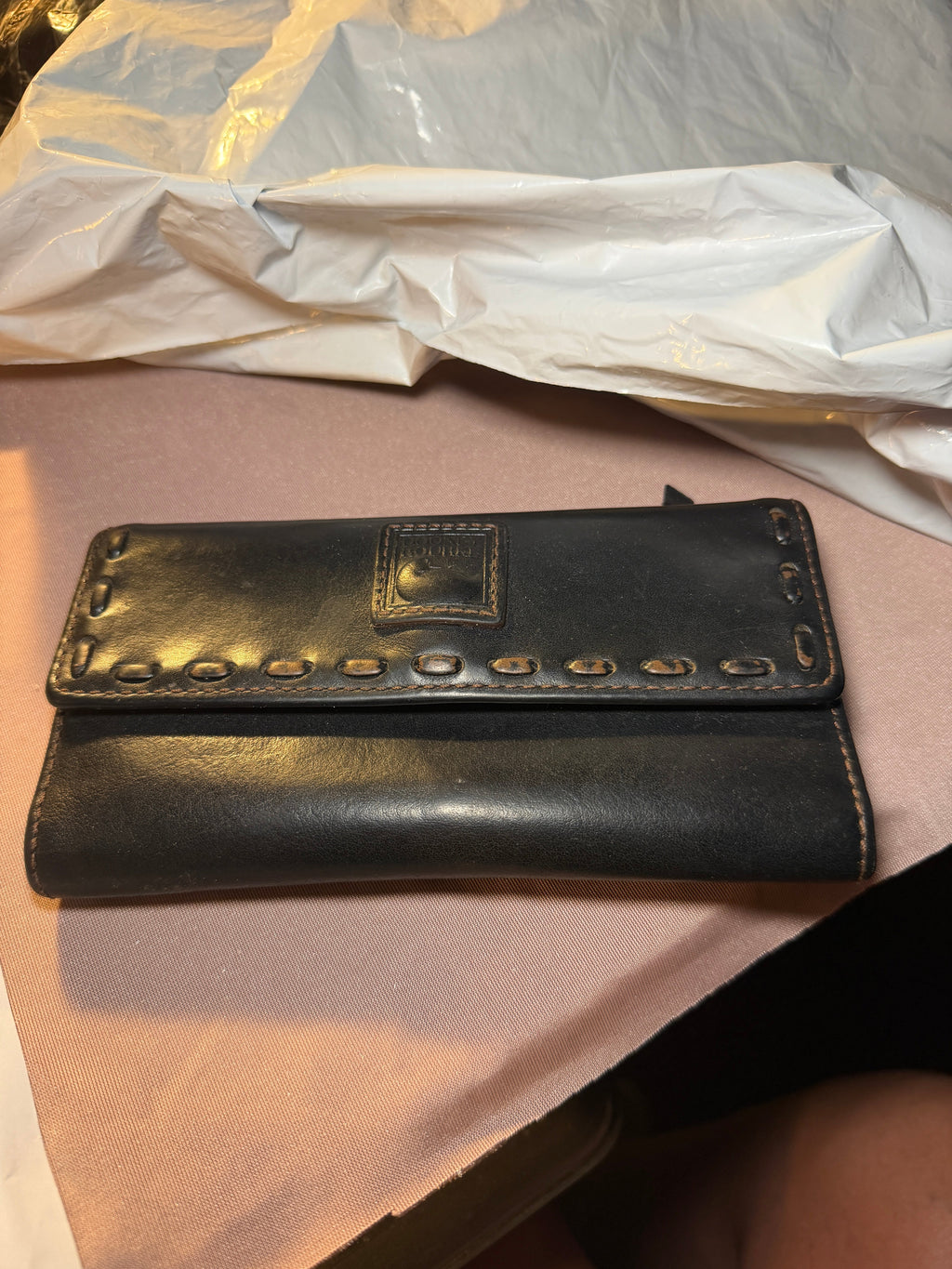 Dooney & Bourke Black Leather Continental Wallet