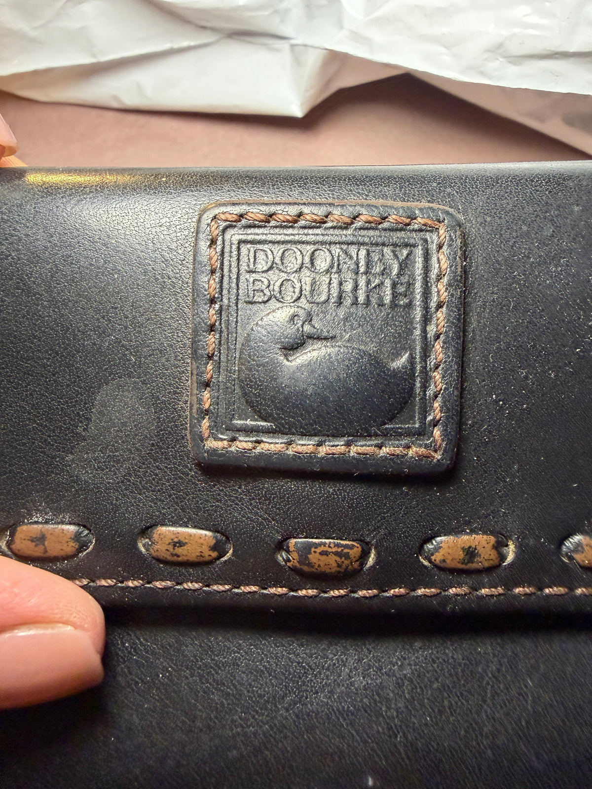 Dooney & Bourke Black Leather Continental Wallet