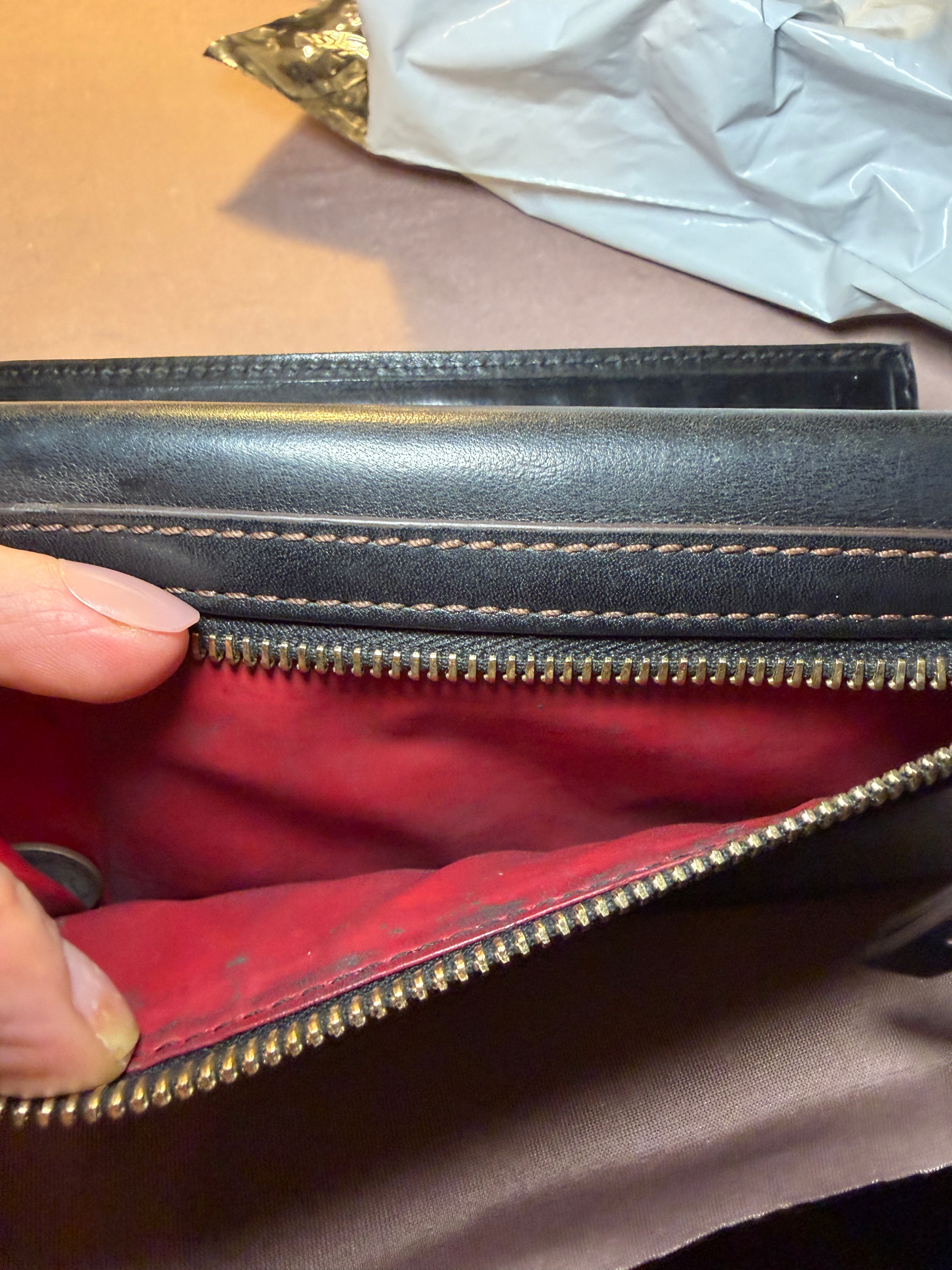 Dooney & Bourke Black Leather Continental Wallet