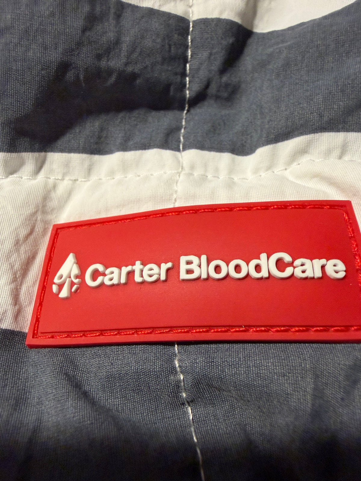 Carter BloodCare Quilted Stripe Tote Bag