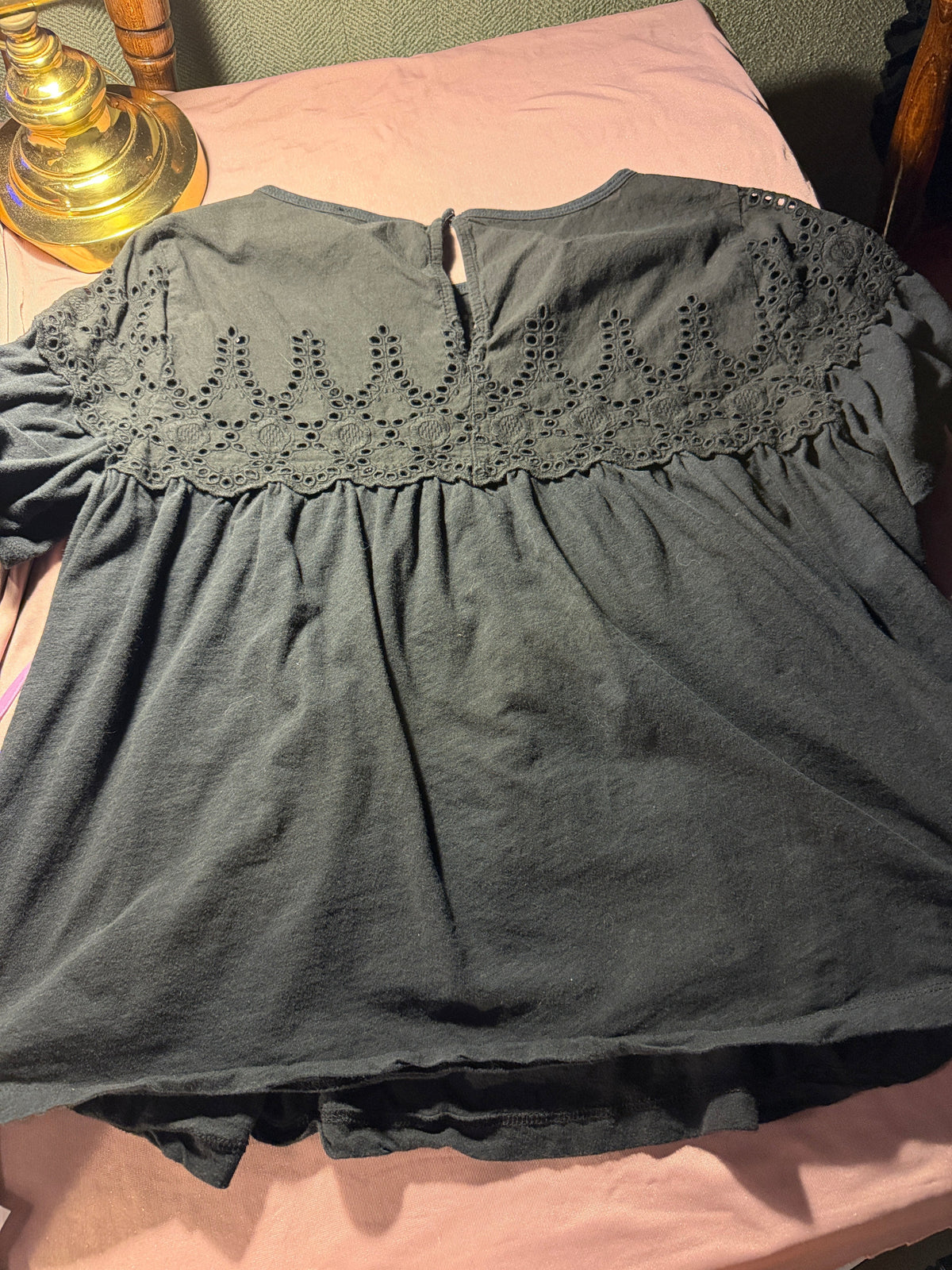 J.Crew Eyelet Babydoll Top – Size L