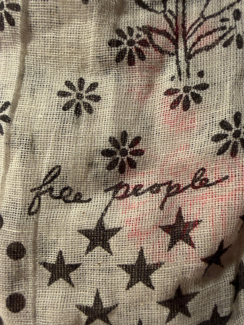 Free People Printed Canvas Tote Bag