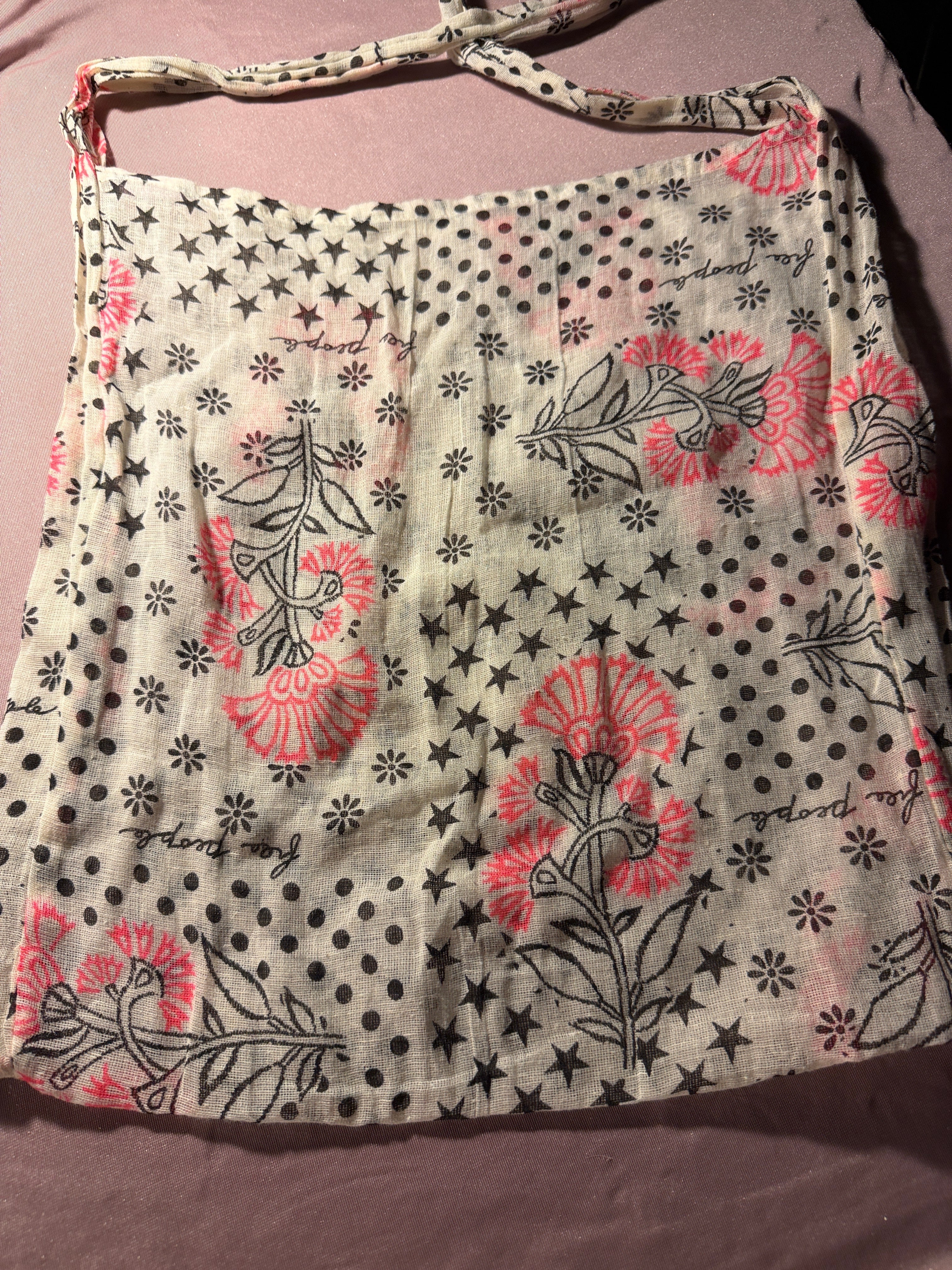 Free People Printed Canvas Tote Bag