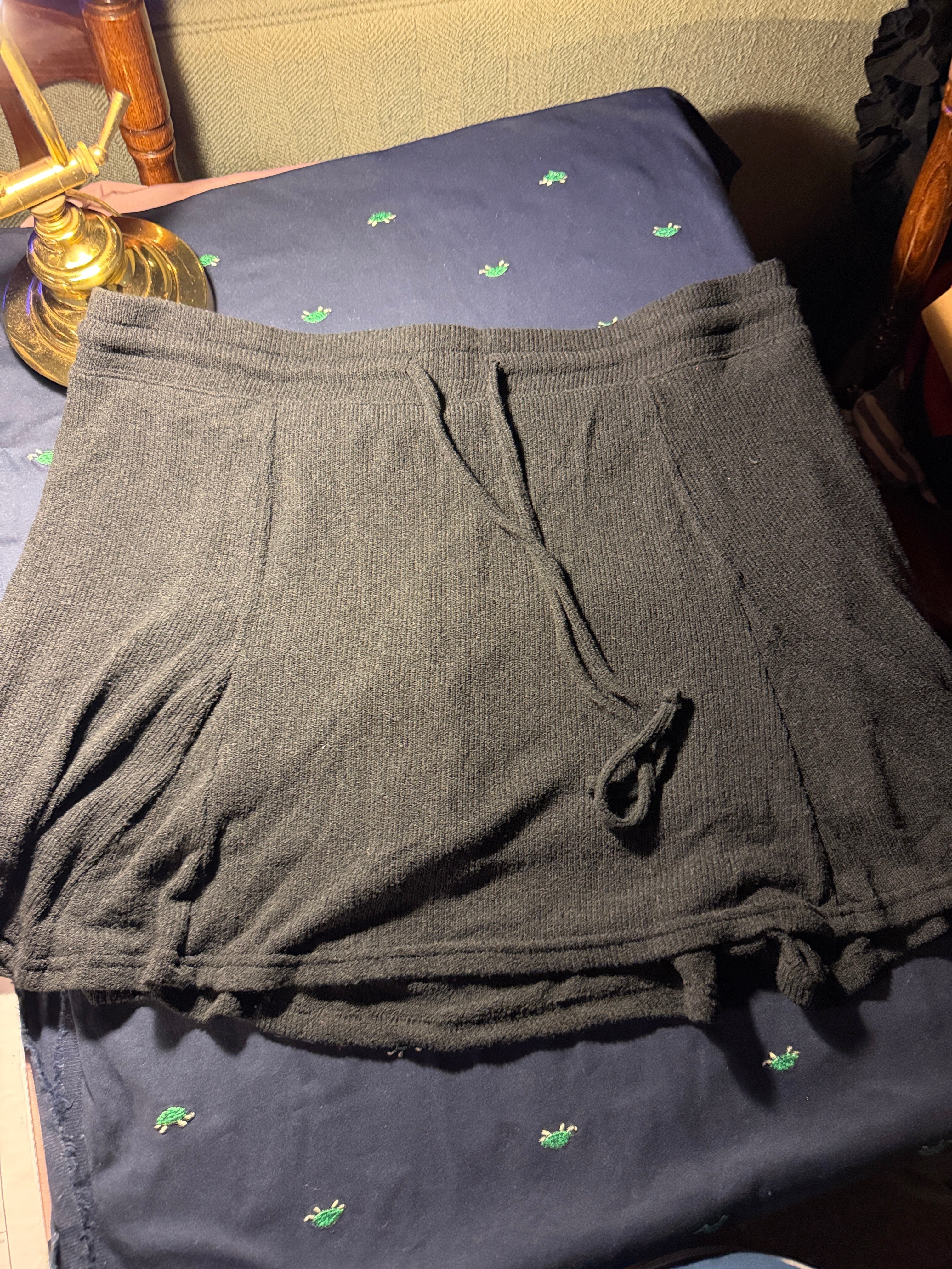 Yitty by Lizzo Black Ribbed Mini Skort 2X