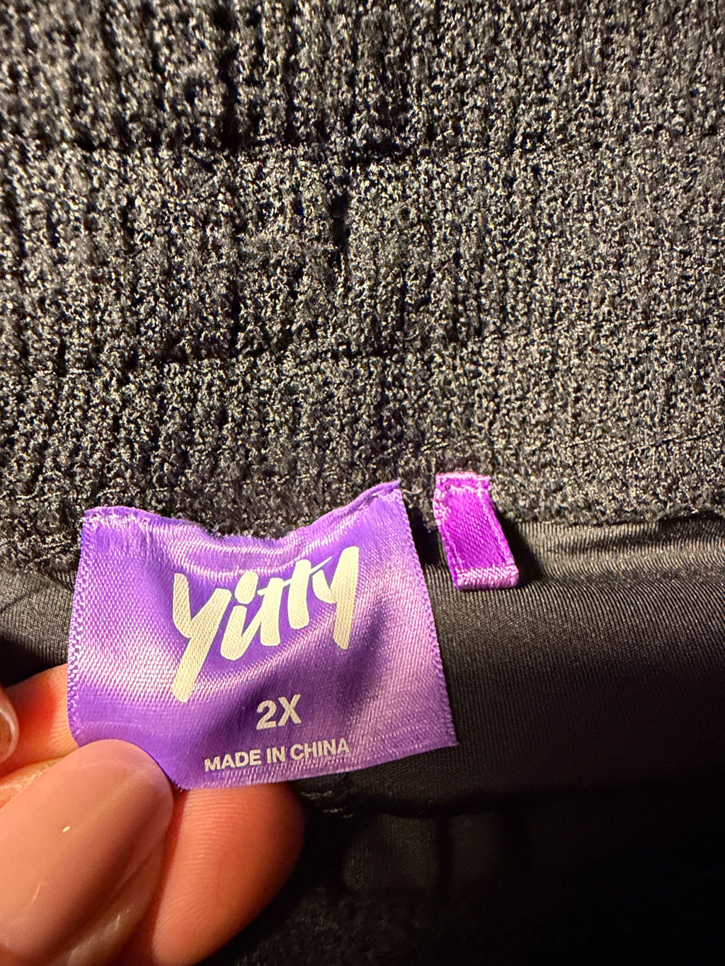 Yitty by Lizzo Black Ribbed Mini Skort 2X