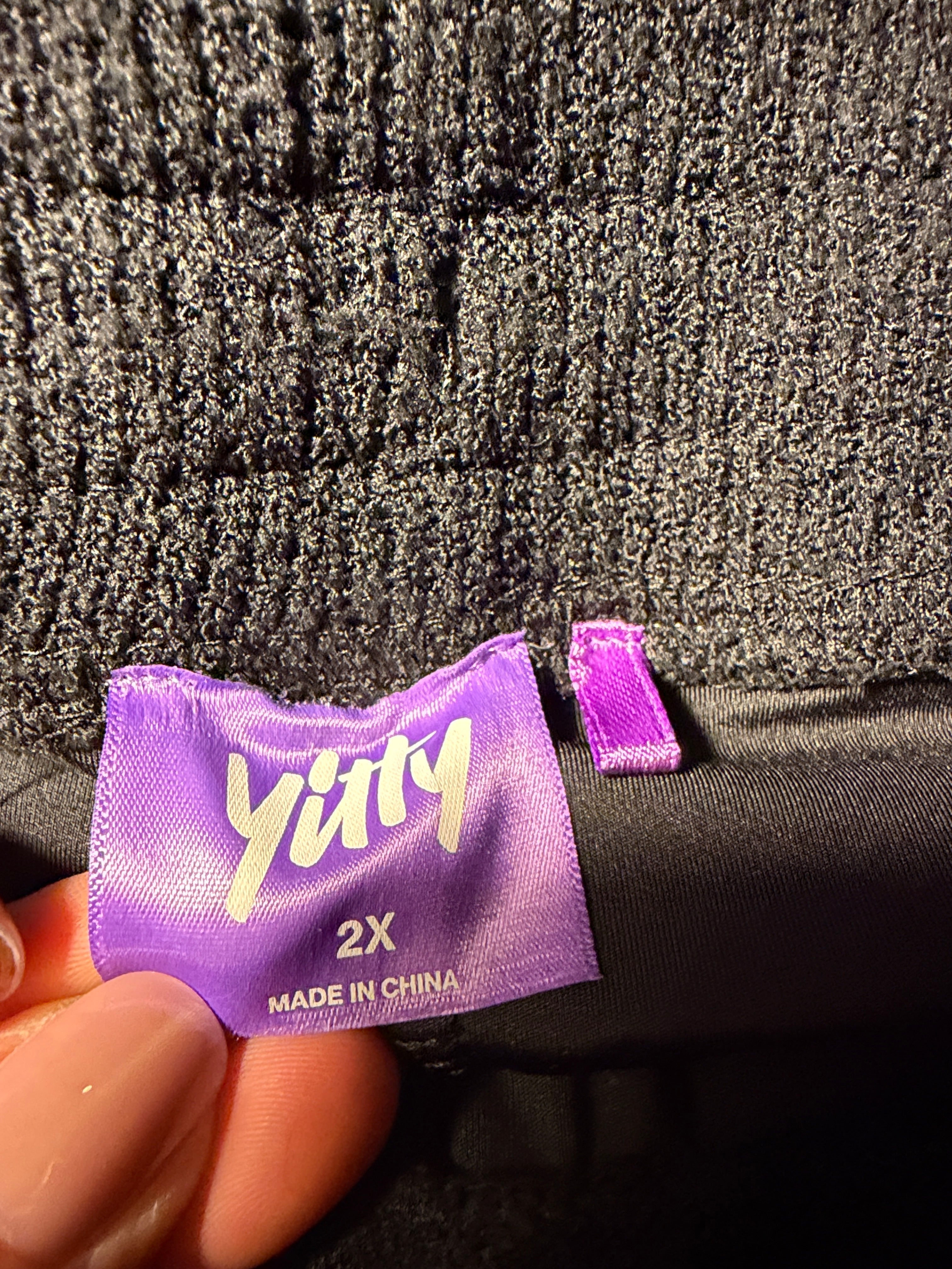 Yitty by Lizzo Black Ribbed Mini Skort 2X