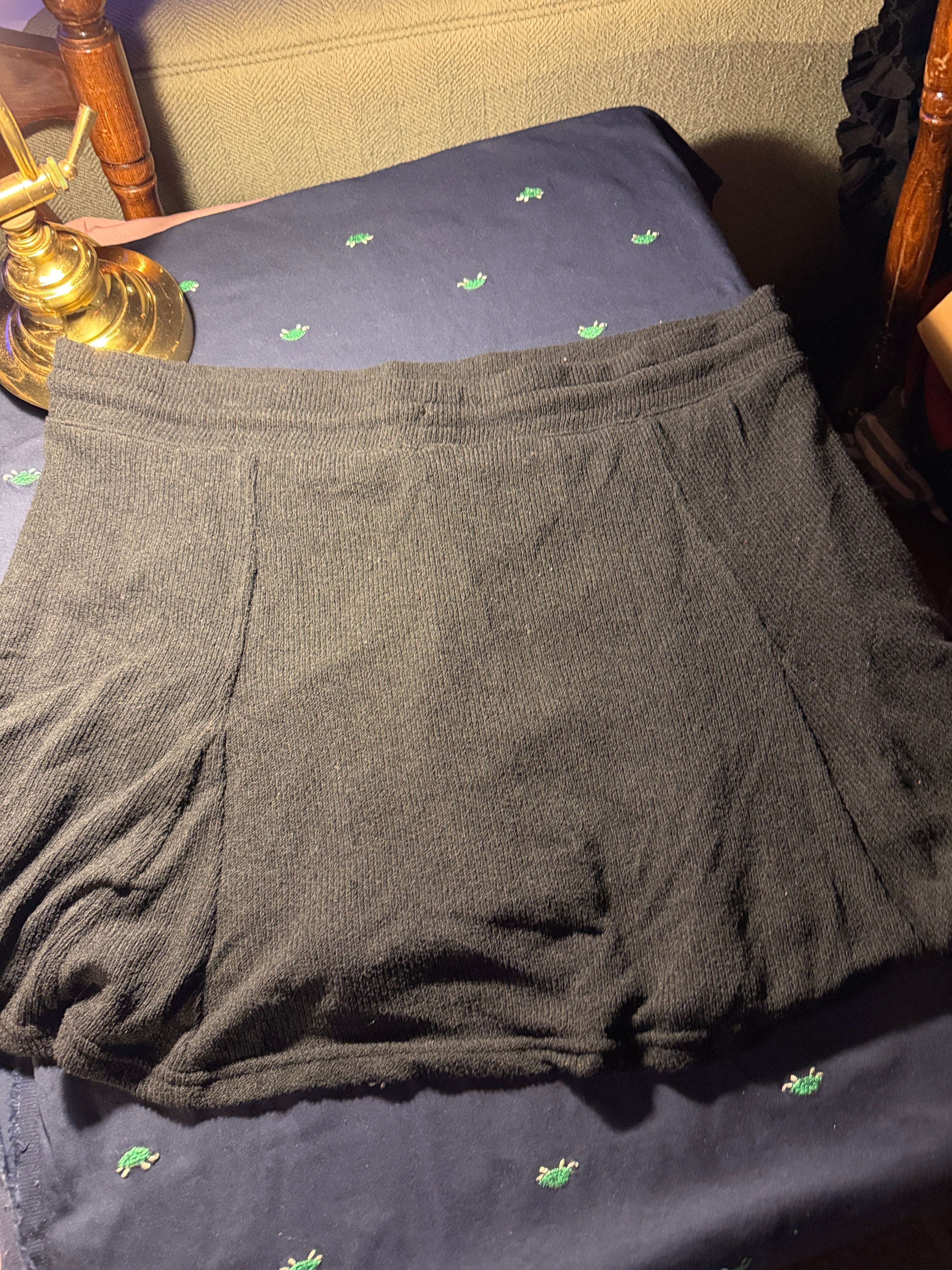 Yitty by Lizzo Black Ribbed Mini Skort 2X