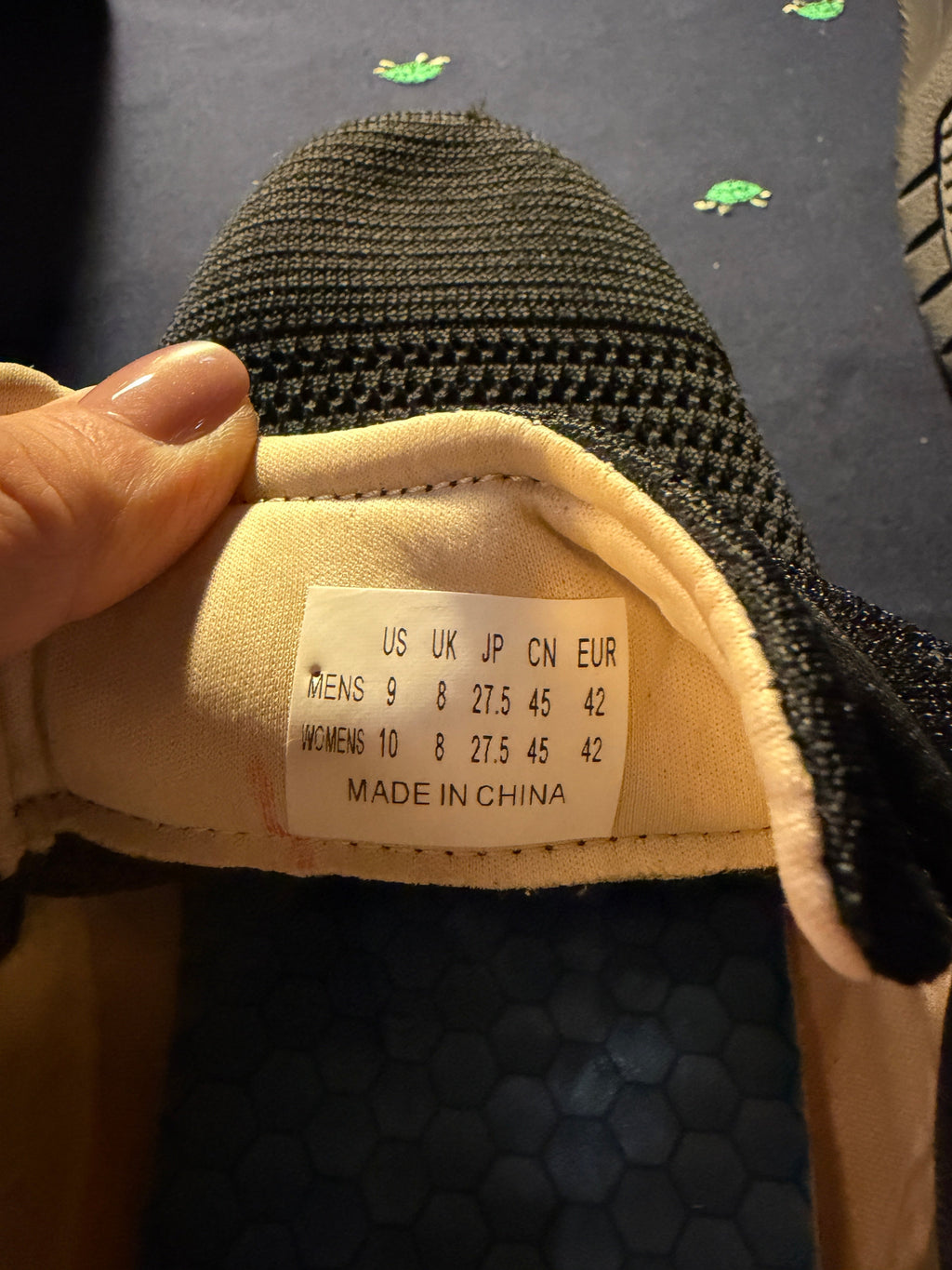 Black Knit Velcro Sneakers