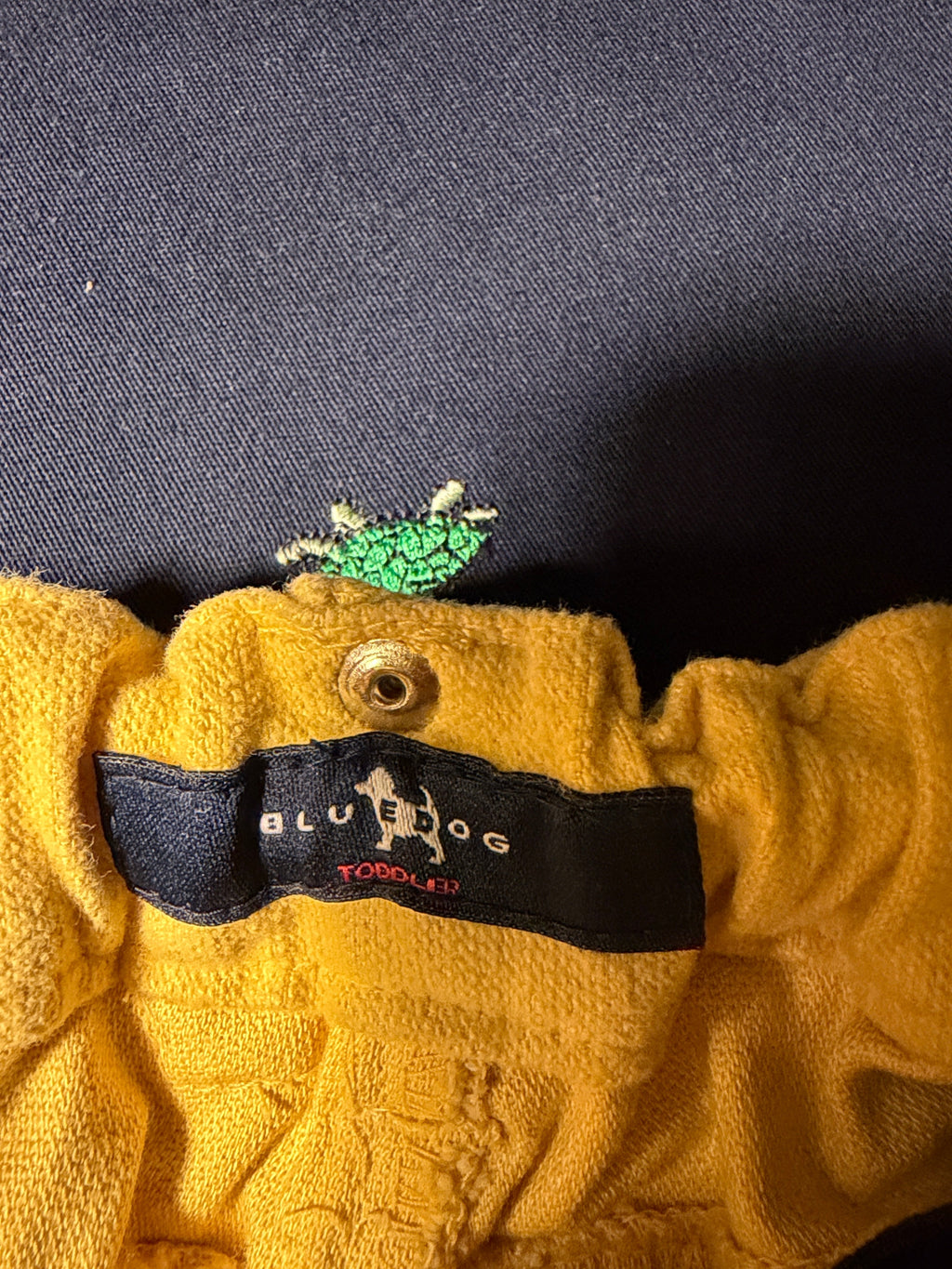 Blue Dog Toddler Yellow Corduroy Jogger Pants size S