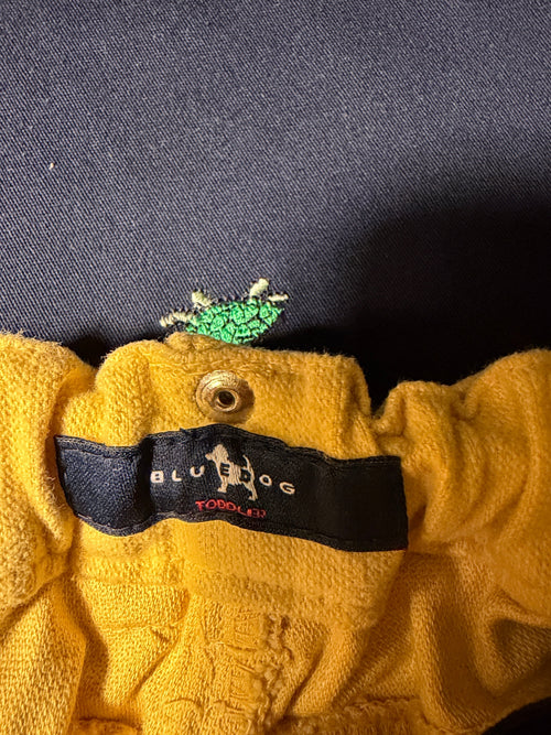Blue Dog Toddler Yellow Corduroy Jogger Pants size S