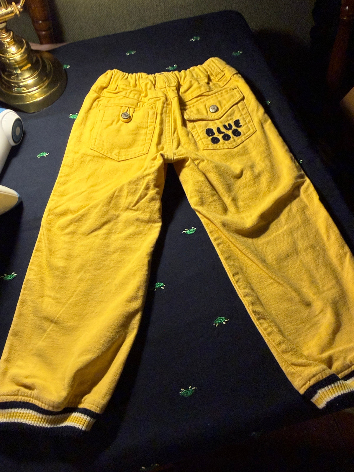 Blue Dog Toddler Yellow Corduroy Jogger Pants size S