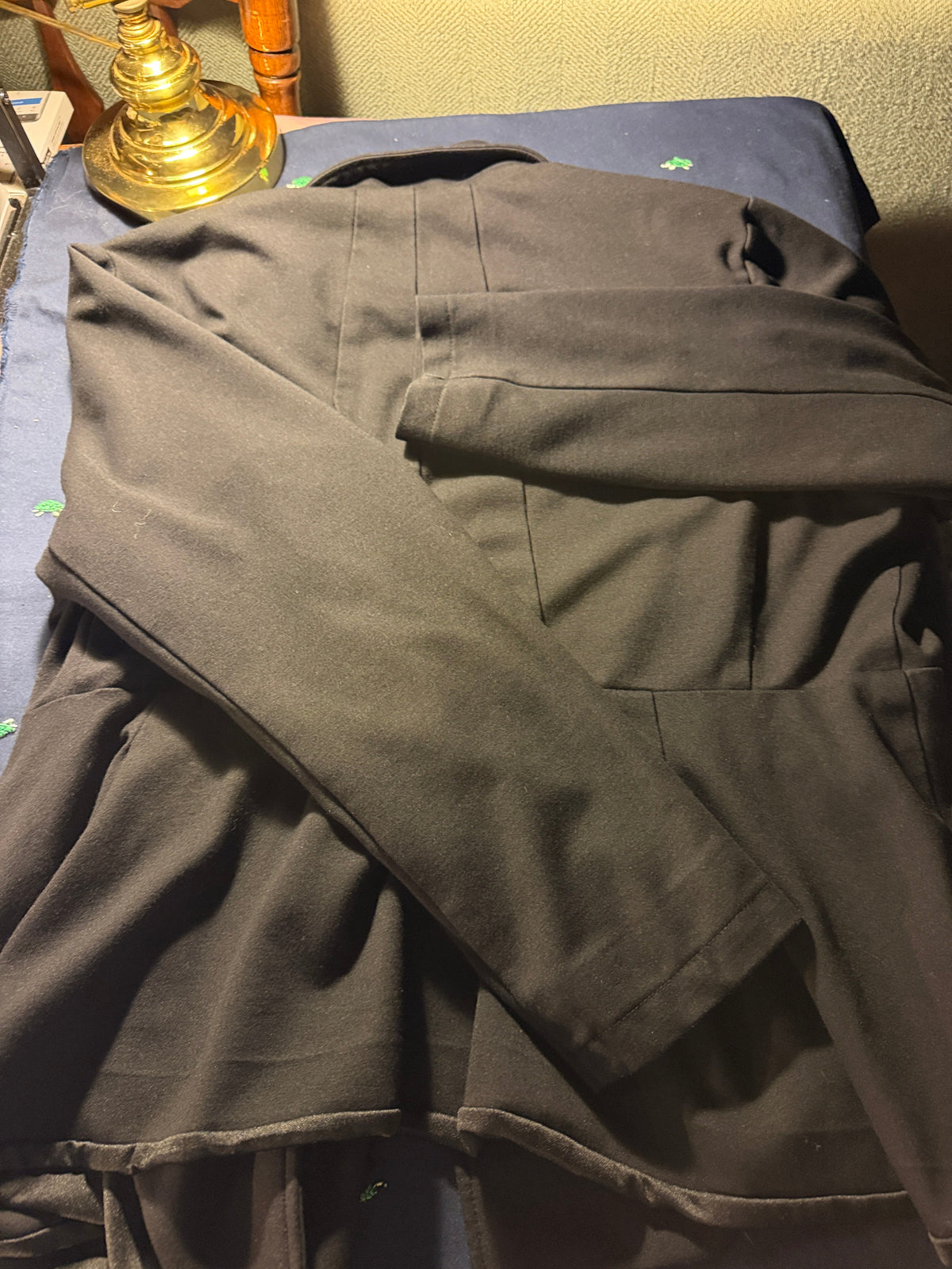Torrid Black Zip-Up Jacket with Peplum Hem & Gold Hardware – Size 2