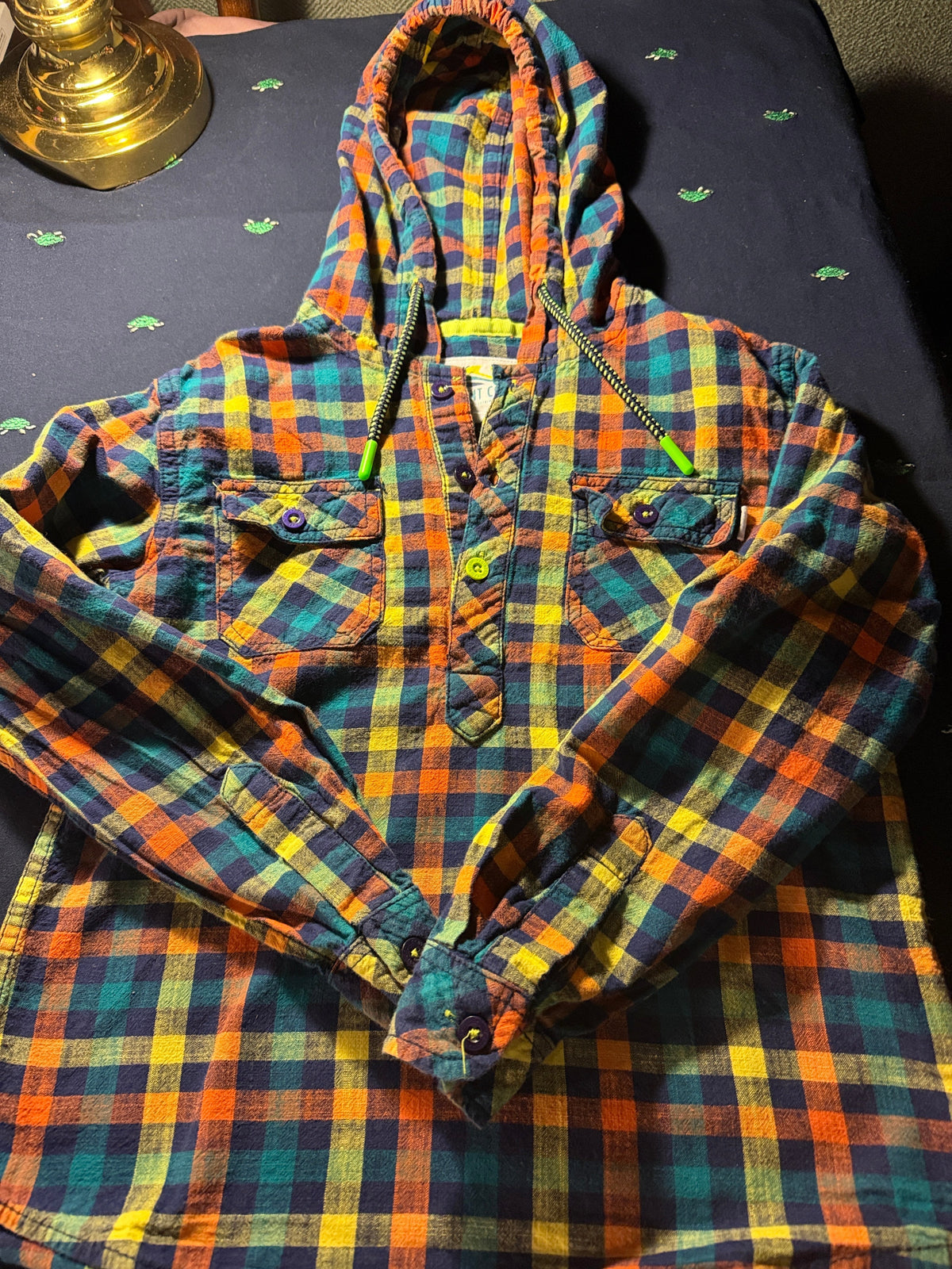 Point Cove California Clothing Co. Hooded Flannel Shirt – Size 7/XS