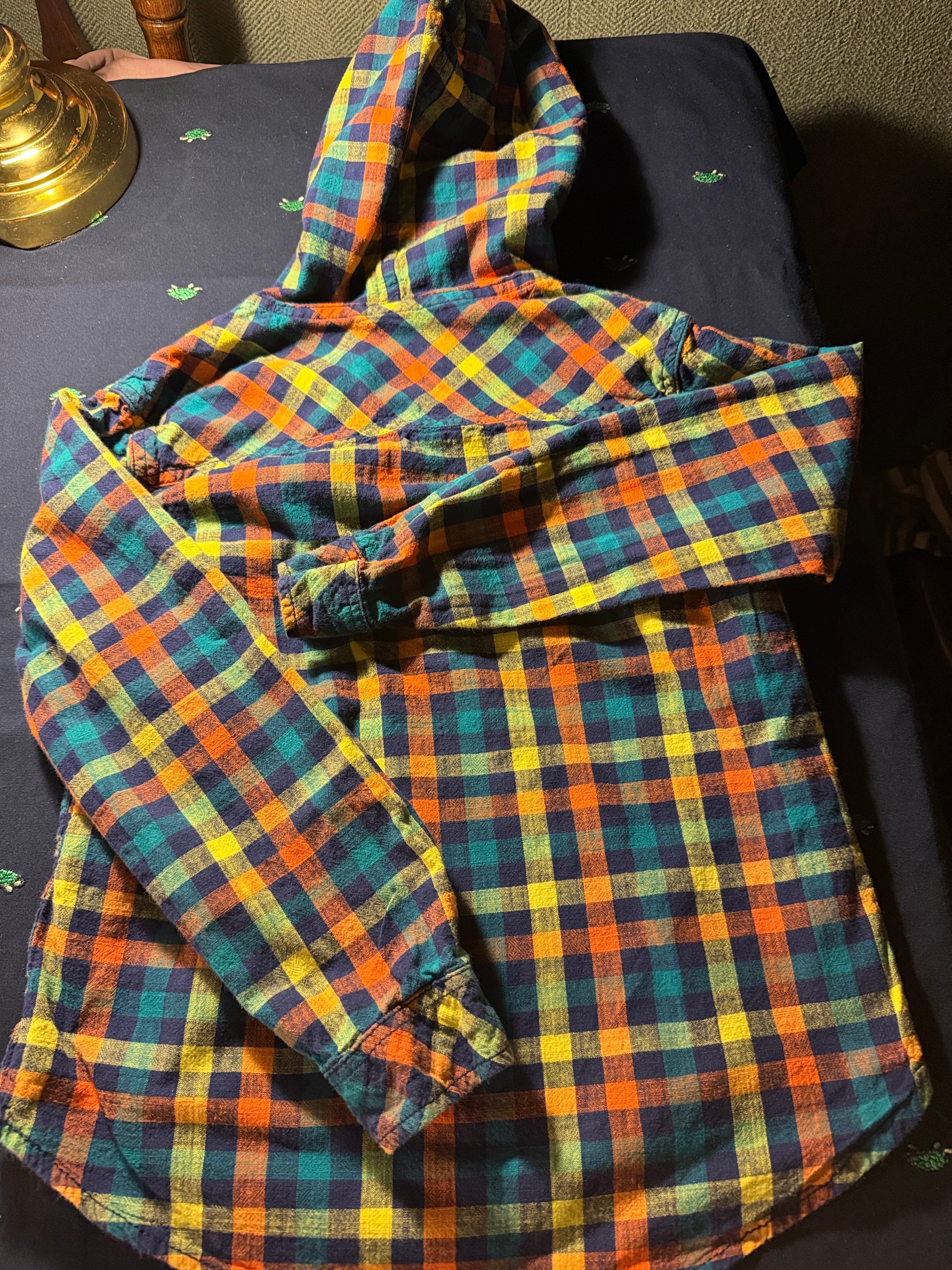 Point Cove California Clothing Co. Hooded Flannel Shirt – Size 7/XS