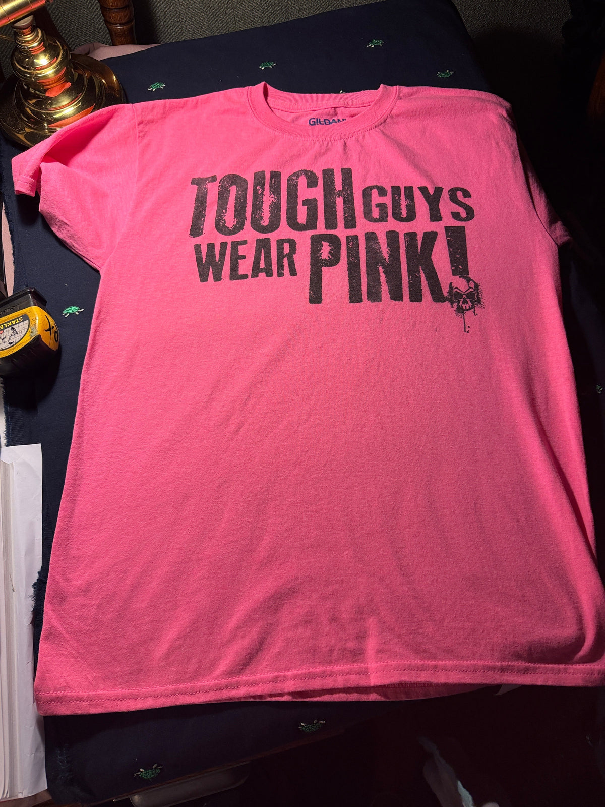Tough Guys Wear Pink Graphic Tee – Gildan XXL