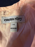 Emma Riley Pink Floral Embroidered Dress – Size 14