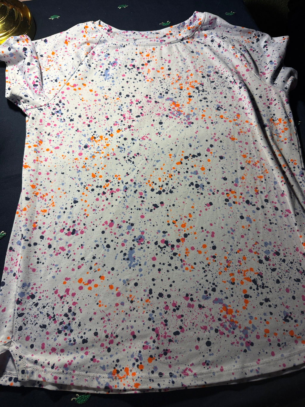 Athletic Paint Splatter Tee White XL (14-16)
