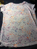 Athletic Paint Splatter Tee White XL (14-16)