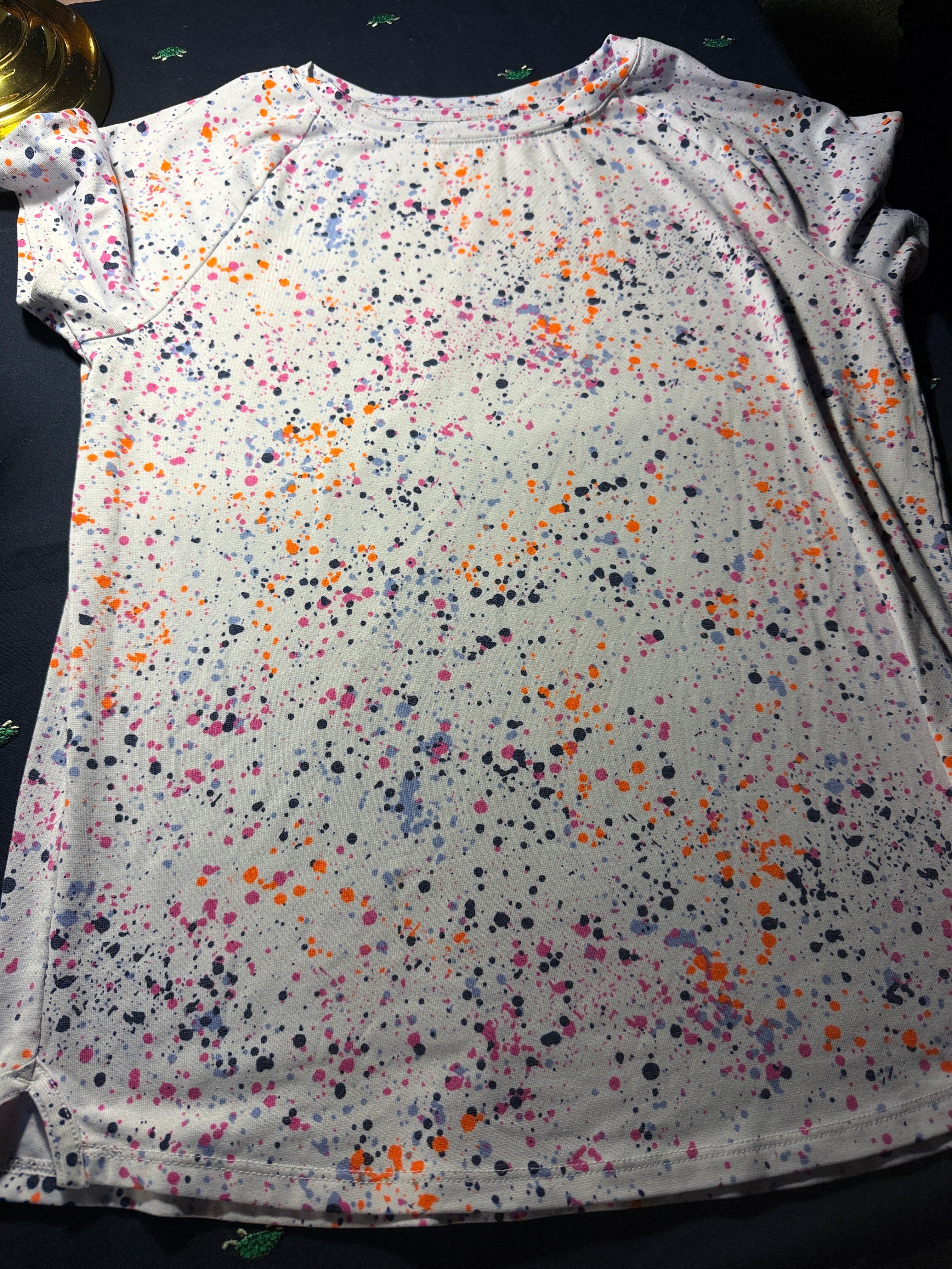 Athletic Paint Splatter Tee White XL (14-16)