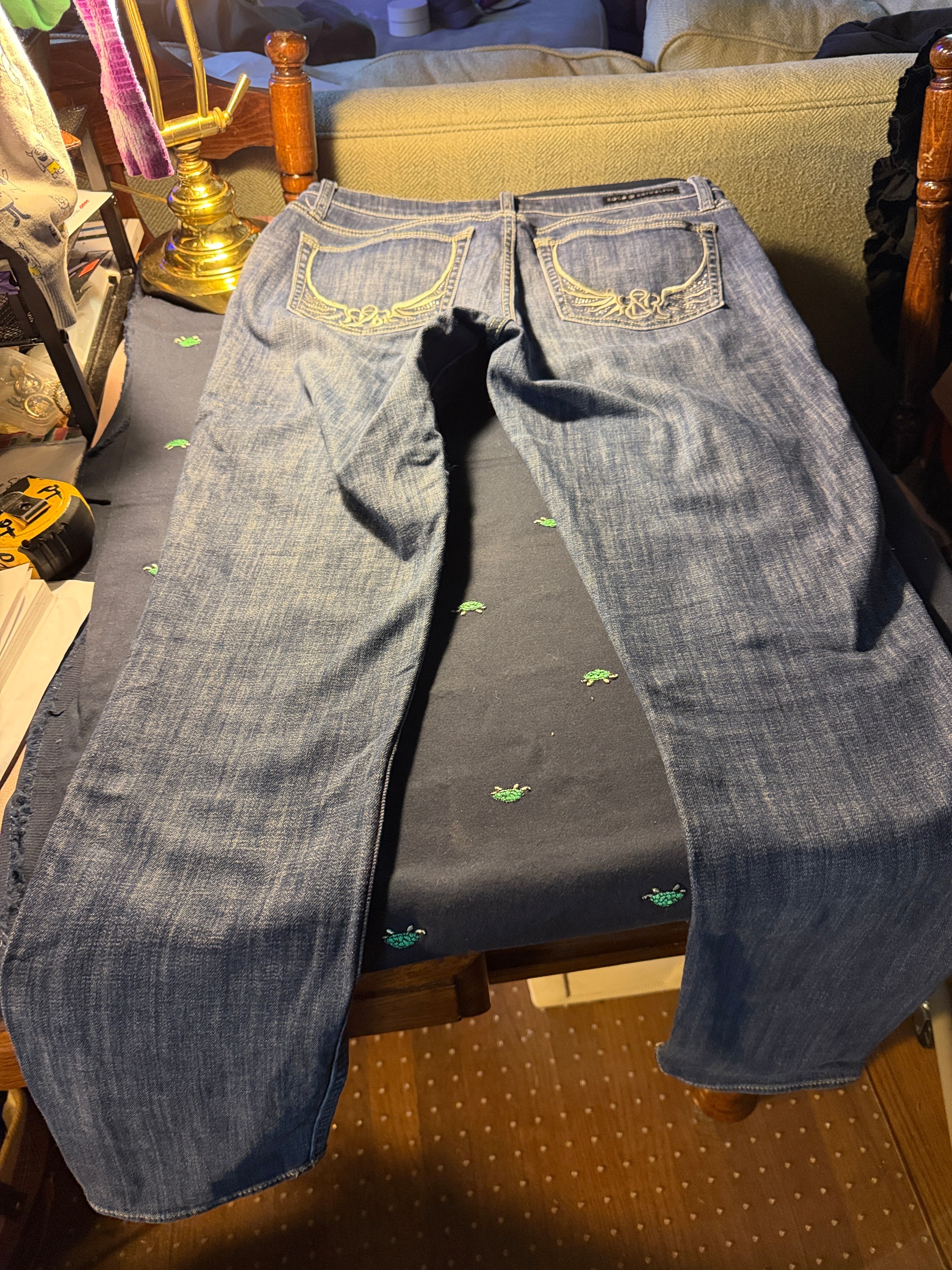 Rock & Republic Embellished Bootcut Jeans size 12