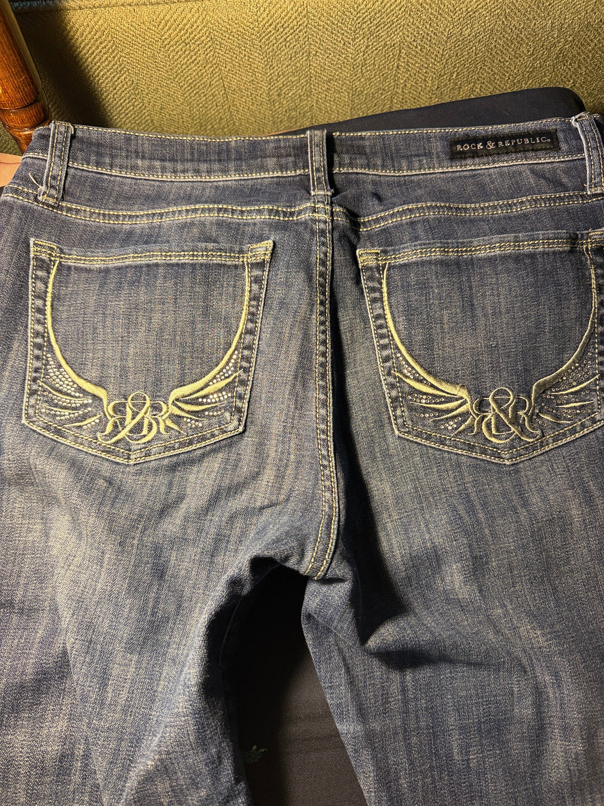 Rock & Republic Embellished Bootcut Jeans size 12