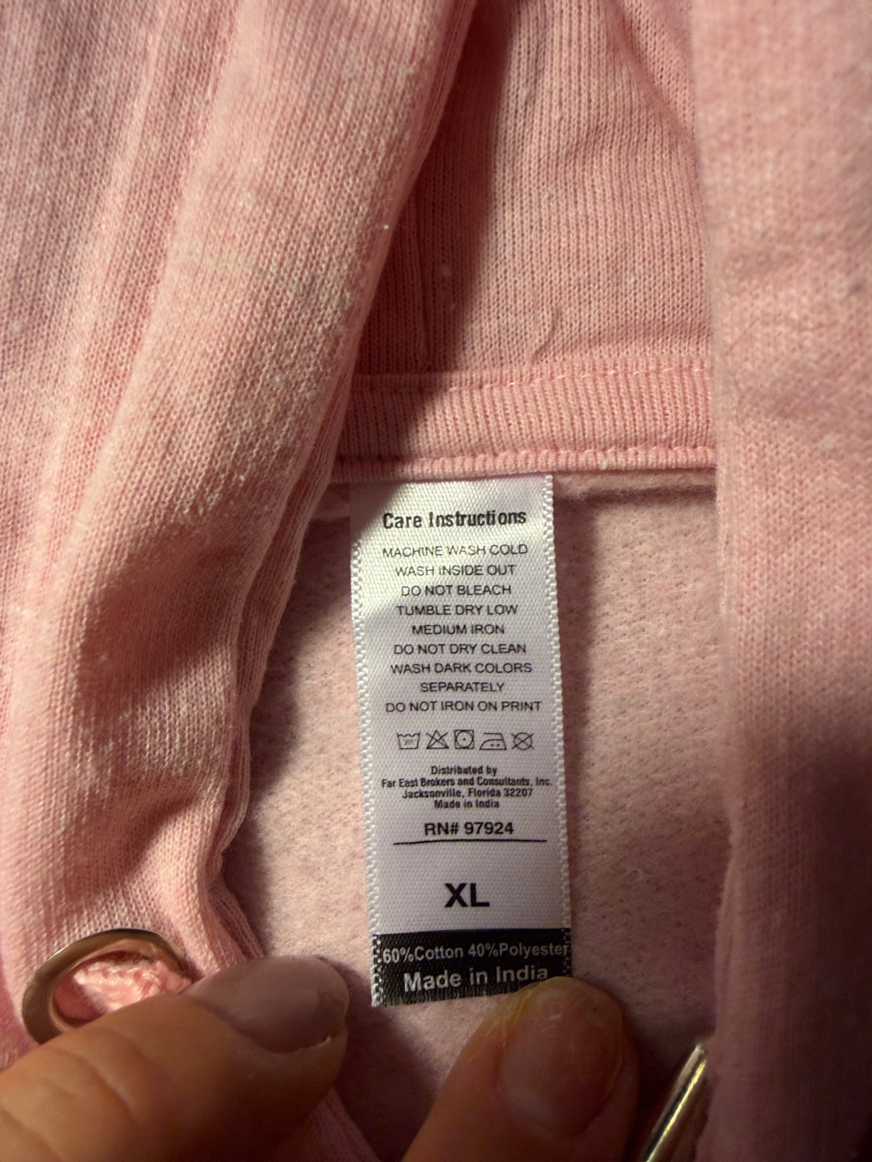 Pink Christmas Hoodie – Santa & Friends Graphic – Size XL